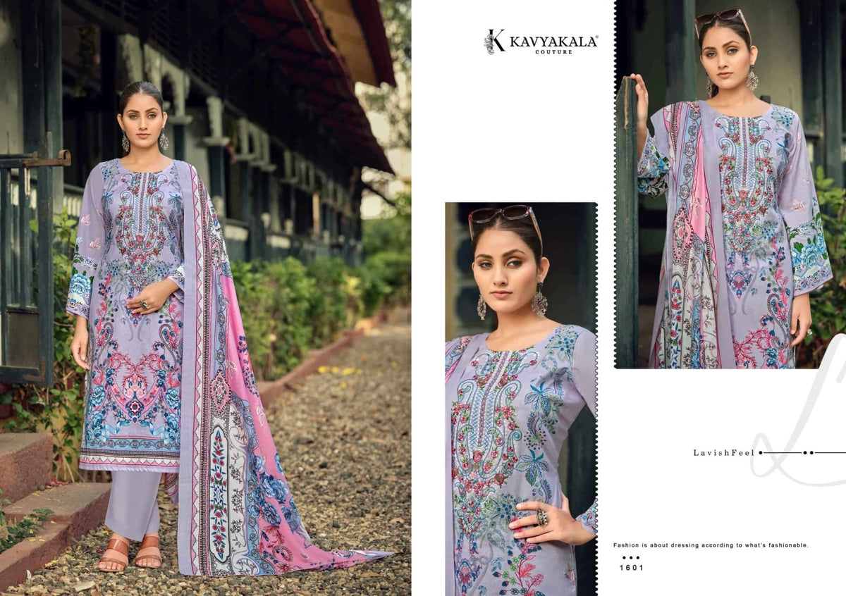 Kavyakala Rihaana Vol 16 Designer Lawn Cotton Dress Material Wholesale - Amrah Wholesale