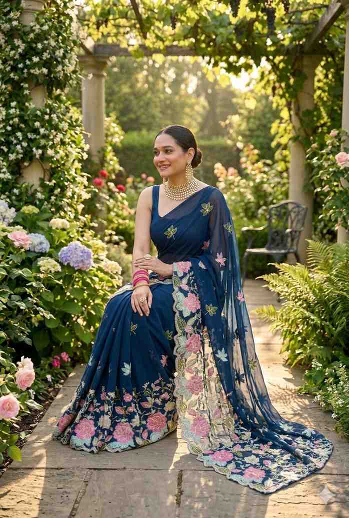 Kc 686 Soft Georgette Saree - Amrah Wholesale