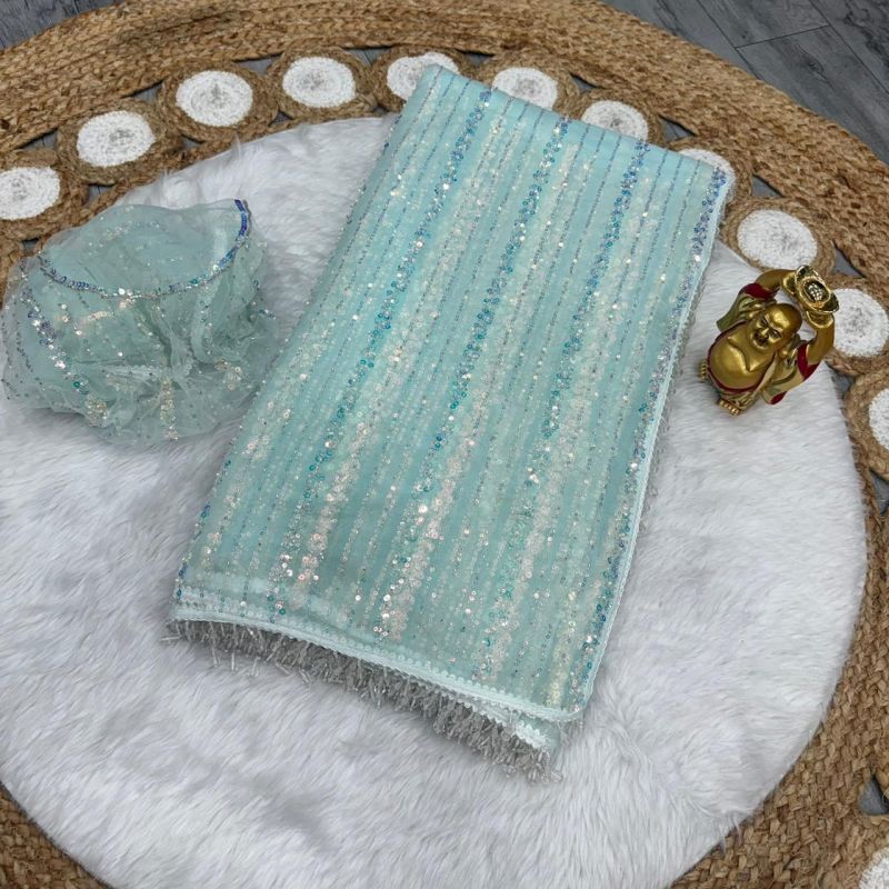 KC Beed 2 Soft Net Beads Work Premium Saree Collection