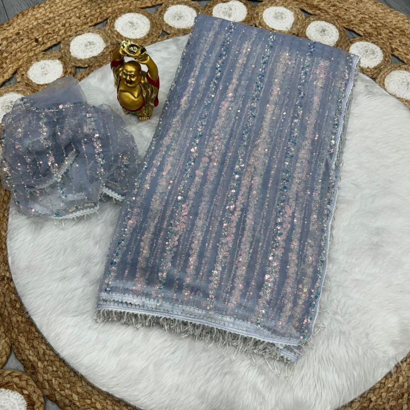 KC Beed 2 Soft Net Beads Work Premium Saree Collection