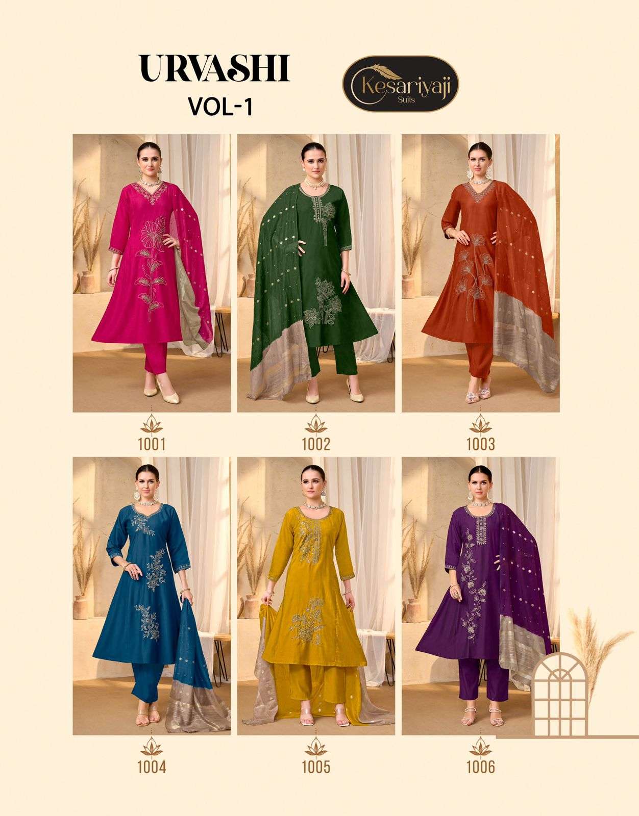 Kesariya Urvashi Vol - 1 Salwar Suit Set Wholesale Catalogue - Amrah Wholesale