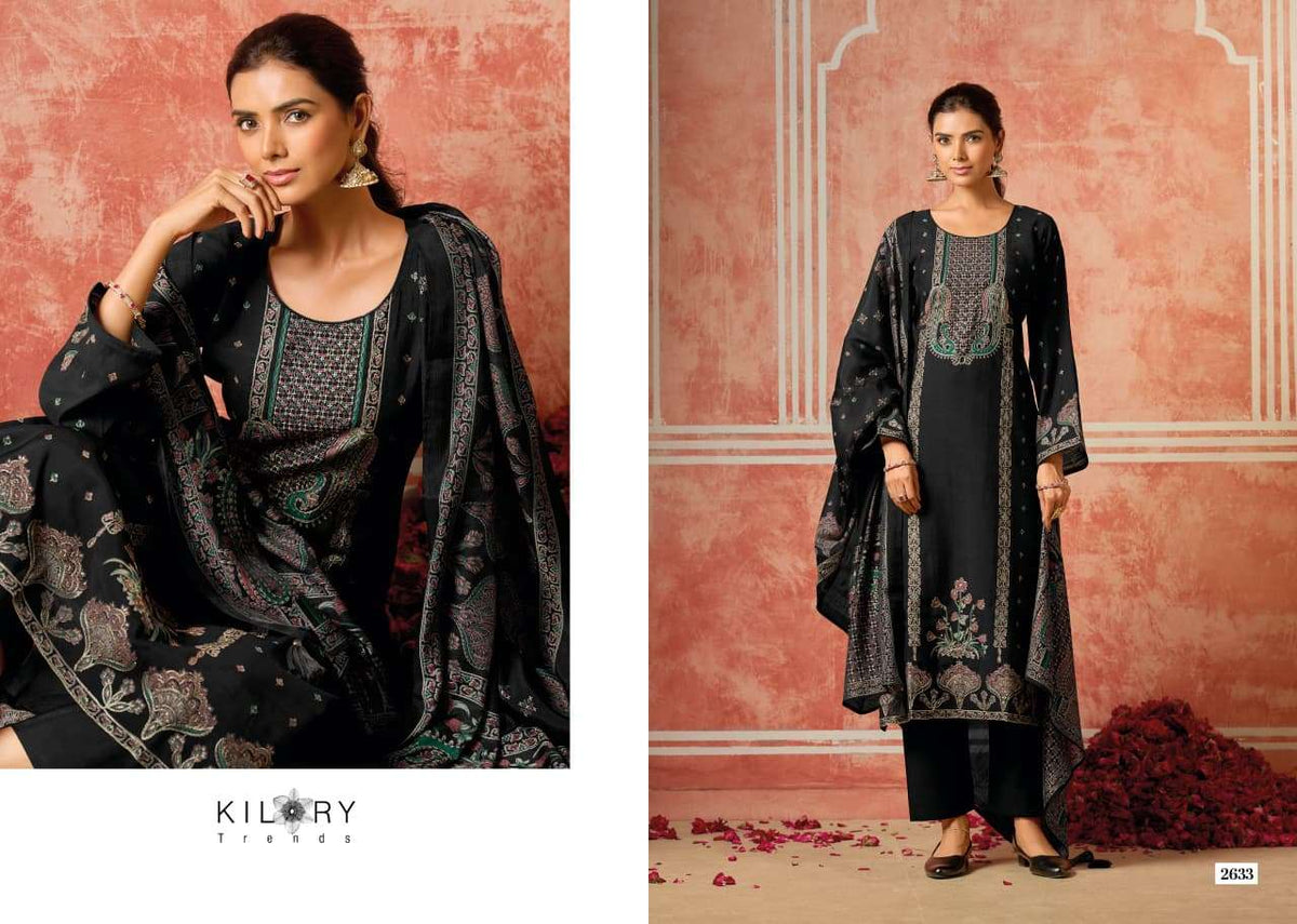 Kilory Dainaa Pure Muslin Dress Material - Amrah Wholesale