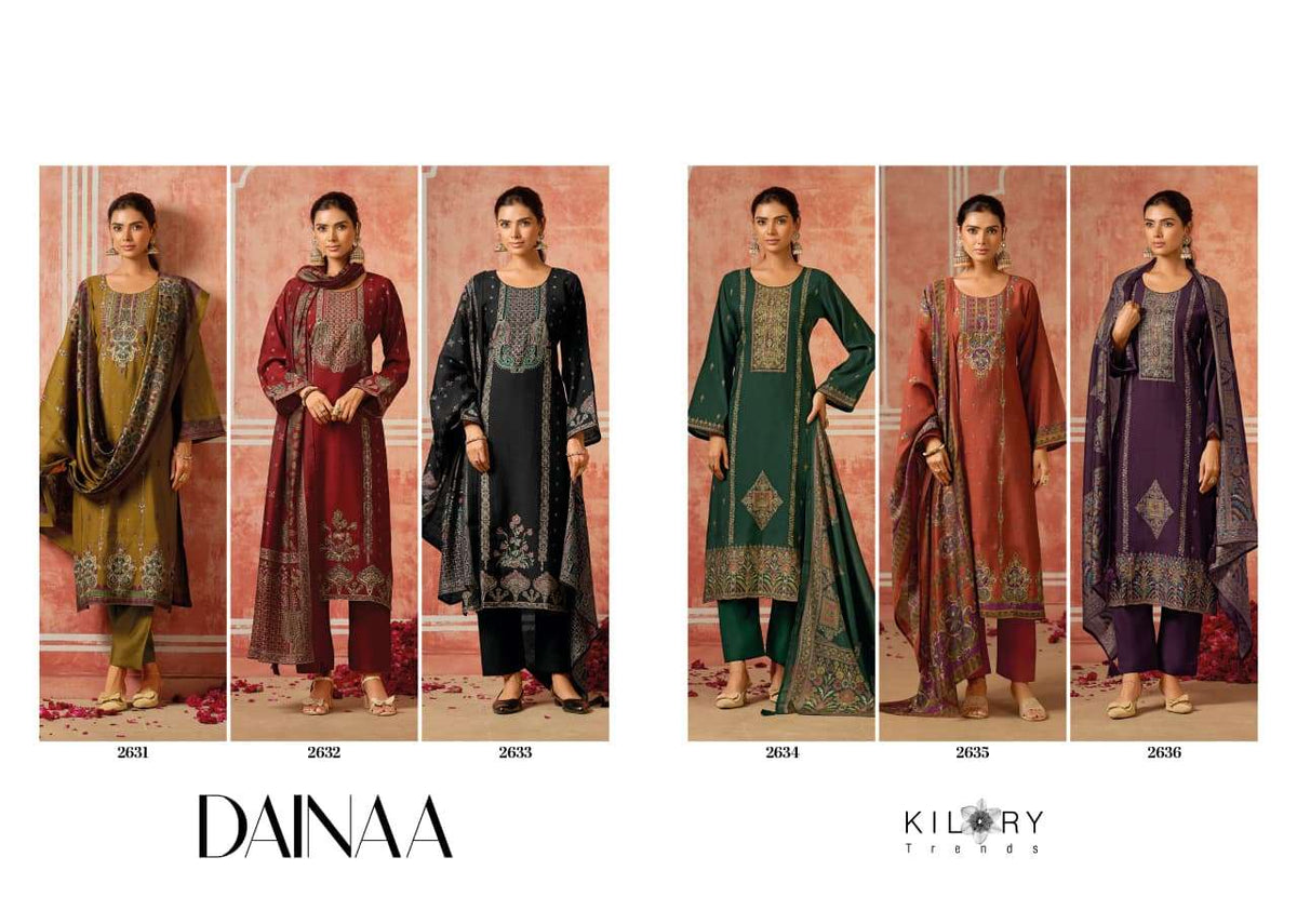 Kilory Dainaa Pure Muslin Dress Material - Amrah Wholesale