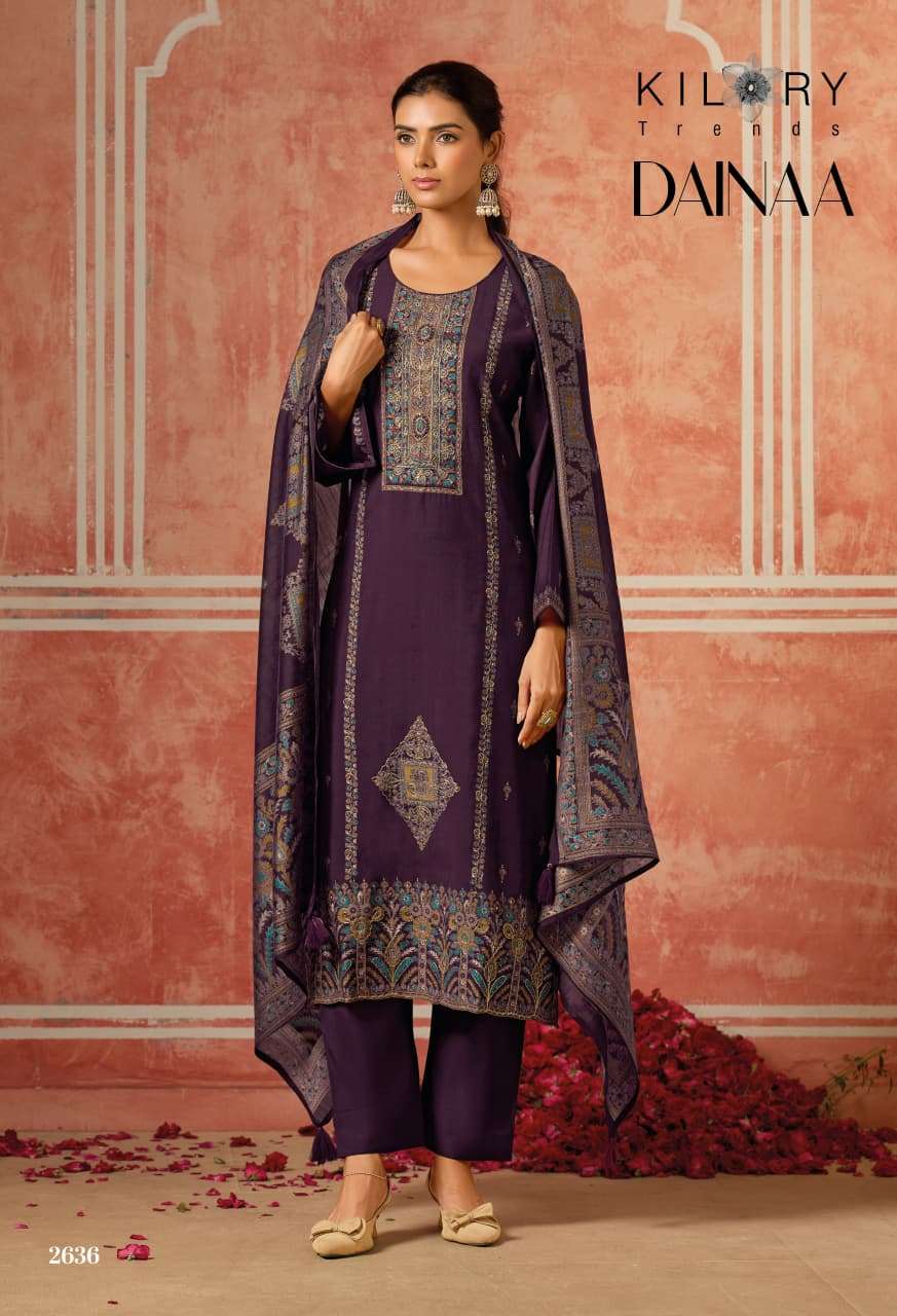 Kilory Dainaa Pure Muslin Dress Material - Amrah Wholesale