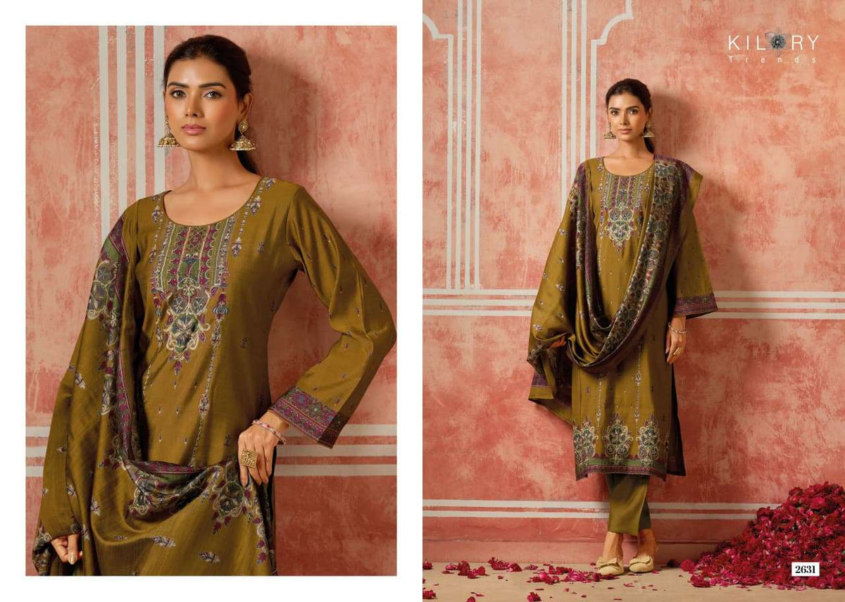 Kilory Dainaa Pure Muslin Dress Material - Amrah Wholesale