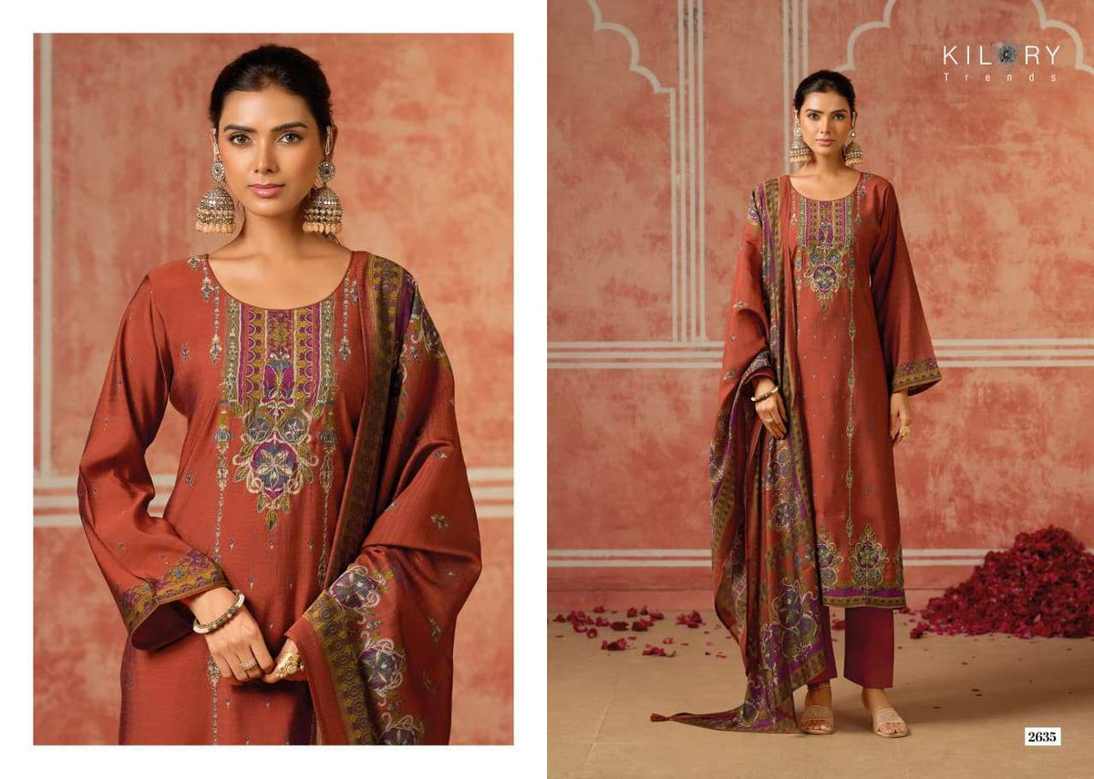 Kilory Dainaa Pure Muslin Dress Material - Amrah Wholesale