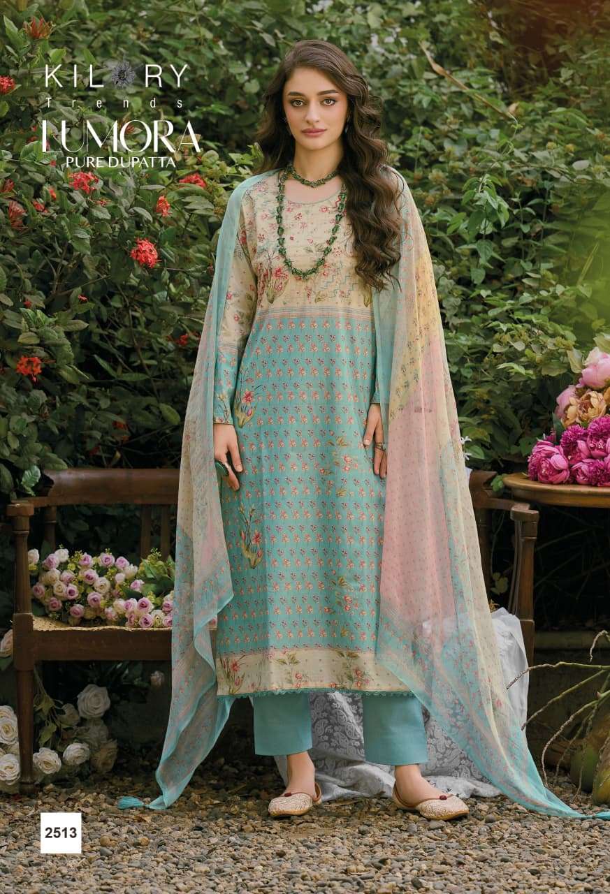 Kilory Lumora Pure Lawn Cotton Dress Material Unstitched Salwar Suit - Amrah Wholesale