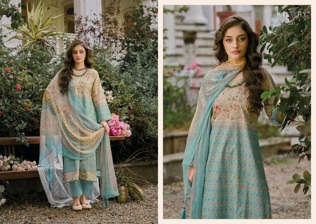 Kilory Lumora Pure Lawn Cotton Dress Material Unstitched Salwar Suit - Amrah Wholesale