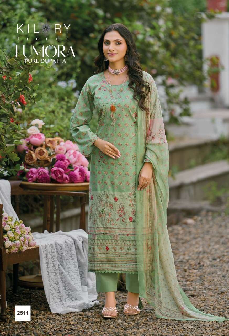 Kilory Lumora Pure Lawn Cotton Dress Material Unstitched Salwar Suit - Amrah Wholesale