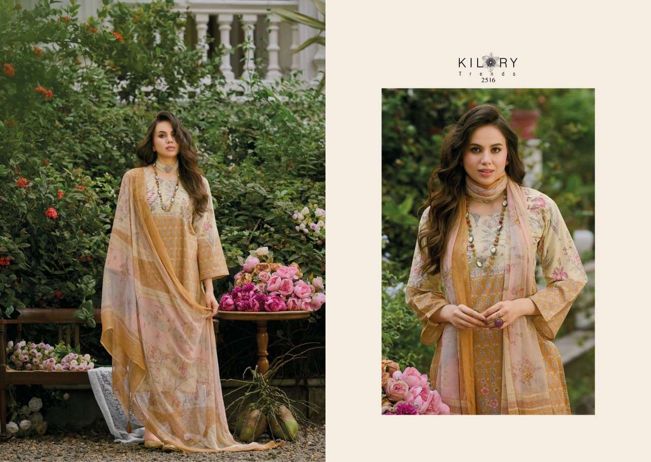 Kilory Lumora Pure Lawn Cotton Dress Material Unstitched Salwar Suit - Amrah Wholesale