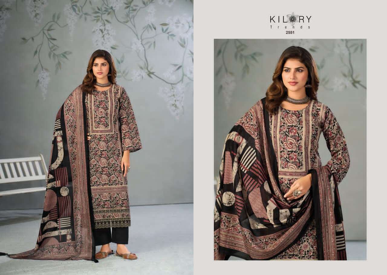 Kilory Nazrana Lawn Cotton Dress Material Wholesale - Amrah Wholesale