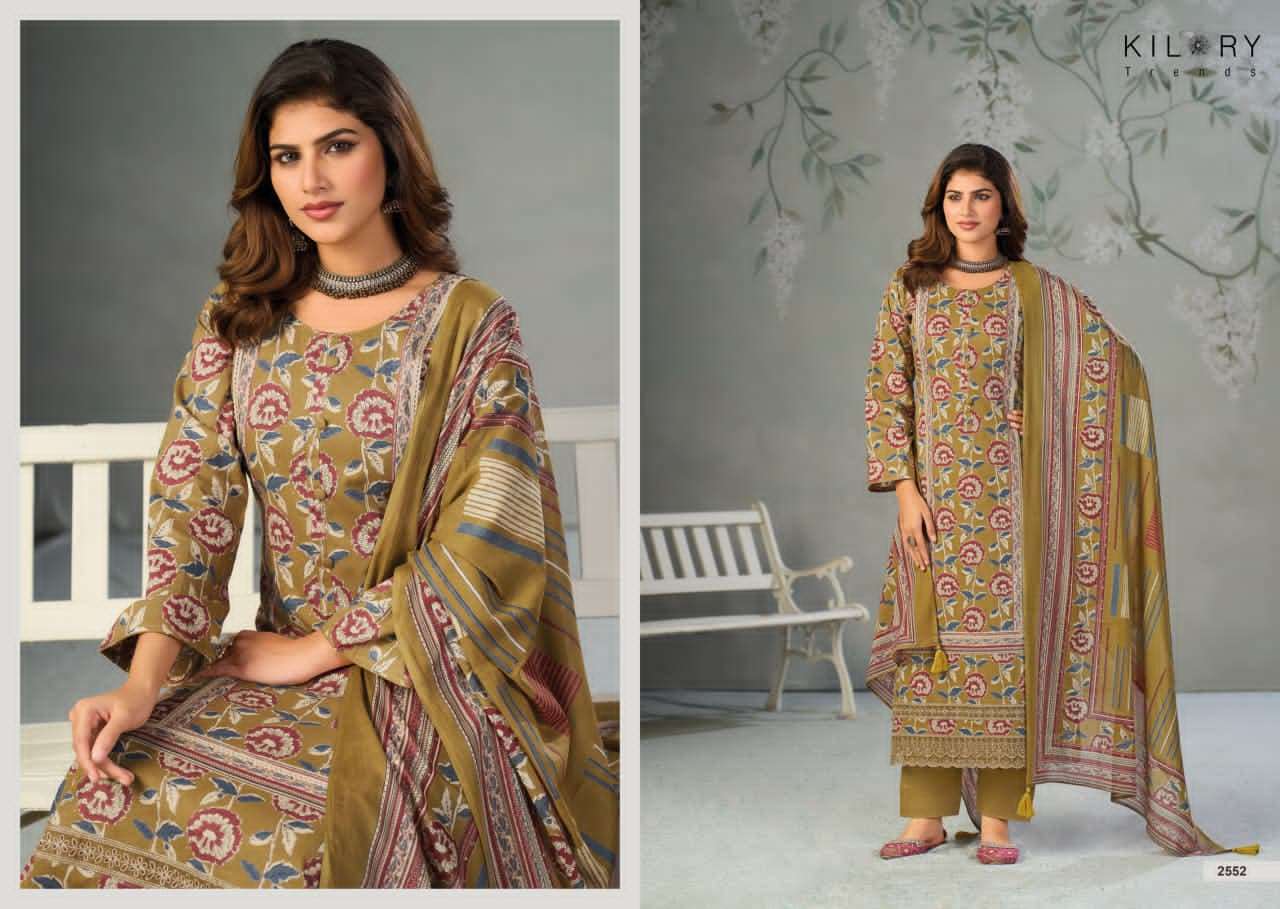 Kilory Nazrana Lawn Cotton Dress Material Wholesale - Amrah Wholesale