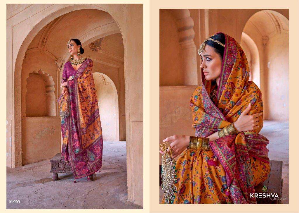 Kreshva Priyatama 993–998 Series Saree Wholesale Catalogue - Amrah Wholesale