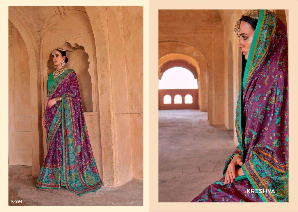Kreshva Priyatama 993–998 Series Saree Wholesale Catalogue - Amrah Wholesale