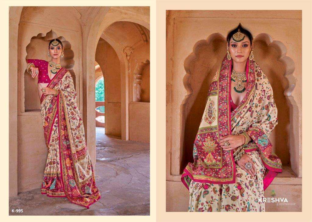 Kreshva Priyatama 993–998 Series Saree Wholesale Catalogue - Amrah Wholesale