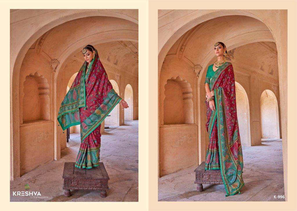 Kreshva Priyatama 993–998 Series Saree Wholesale Catalogue - Amrah Wholesale