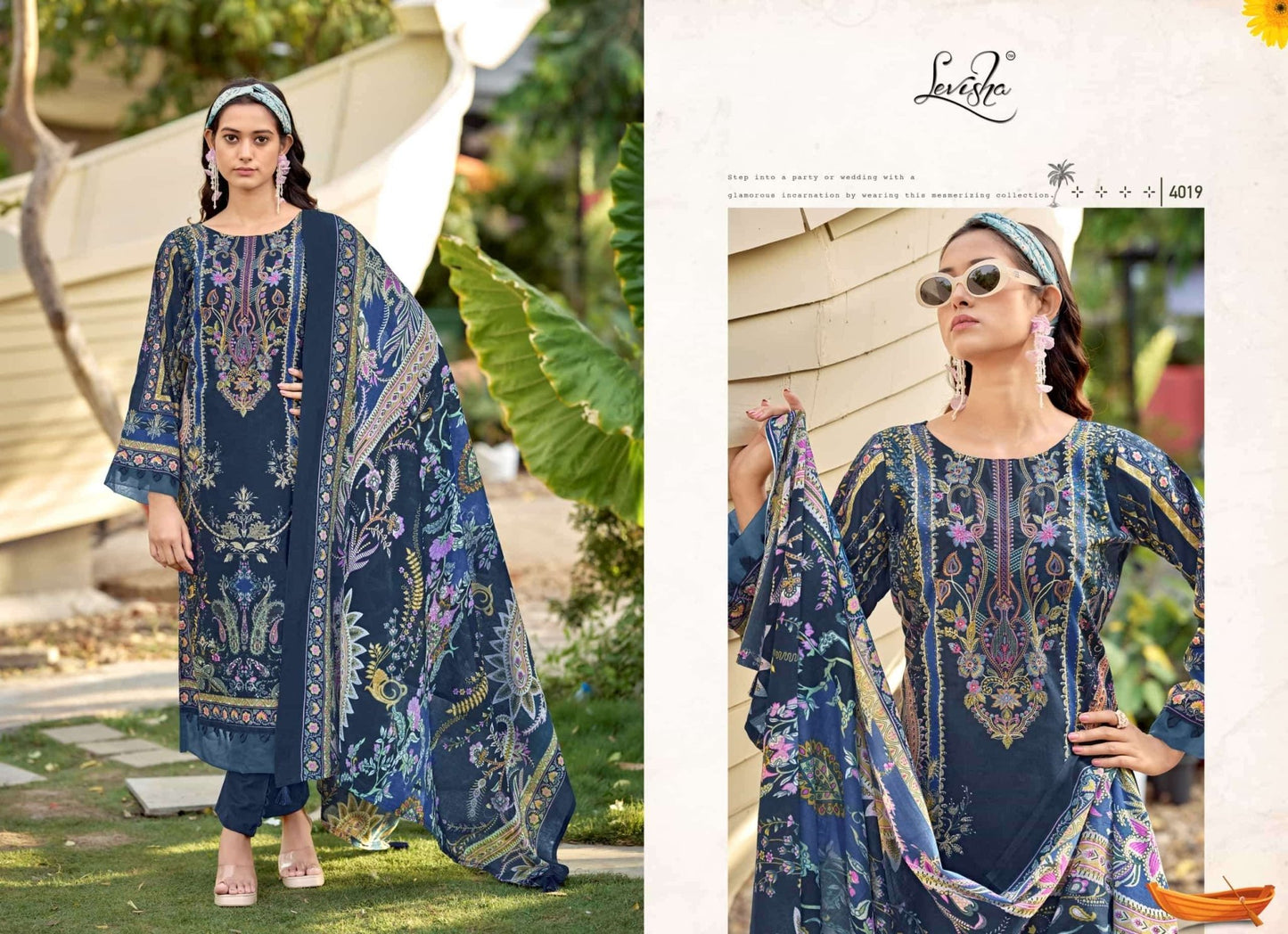 Levisha Muskan Vol 4 Cambric Cotton Embroidered Pakistani Suit - Amrah Wholesale
