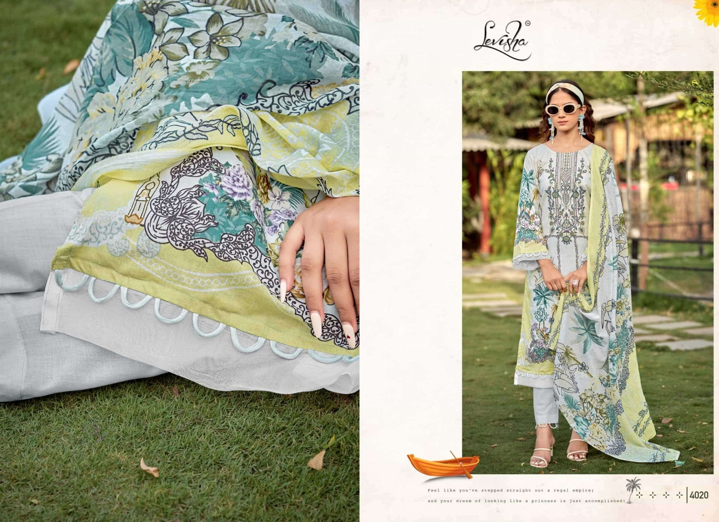 Levisha Muskan Vol 4 Cambric Cotton Embroidered Pakistani Suit - Amrah Wholesale