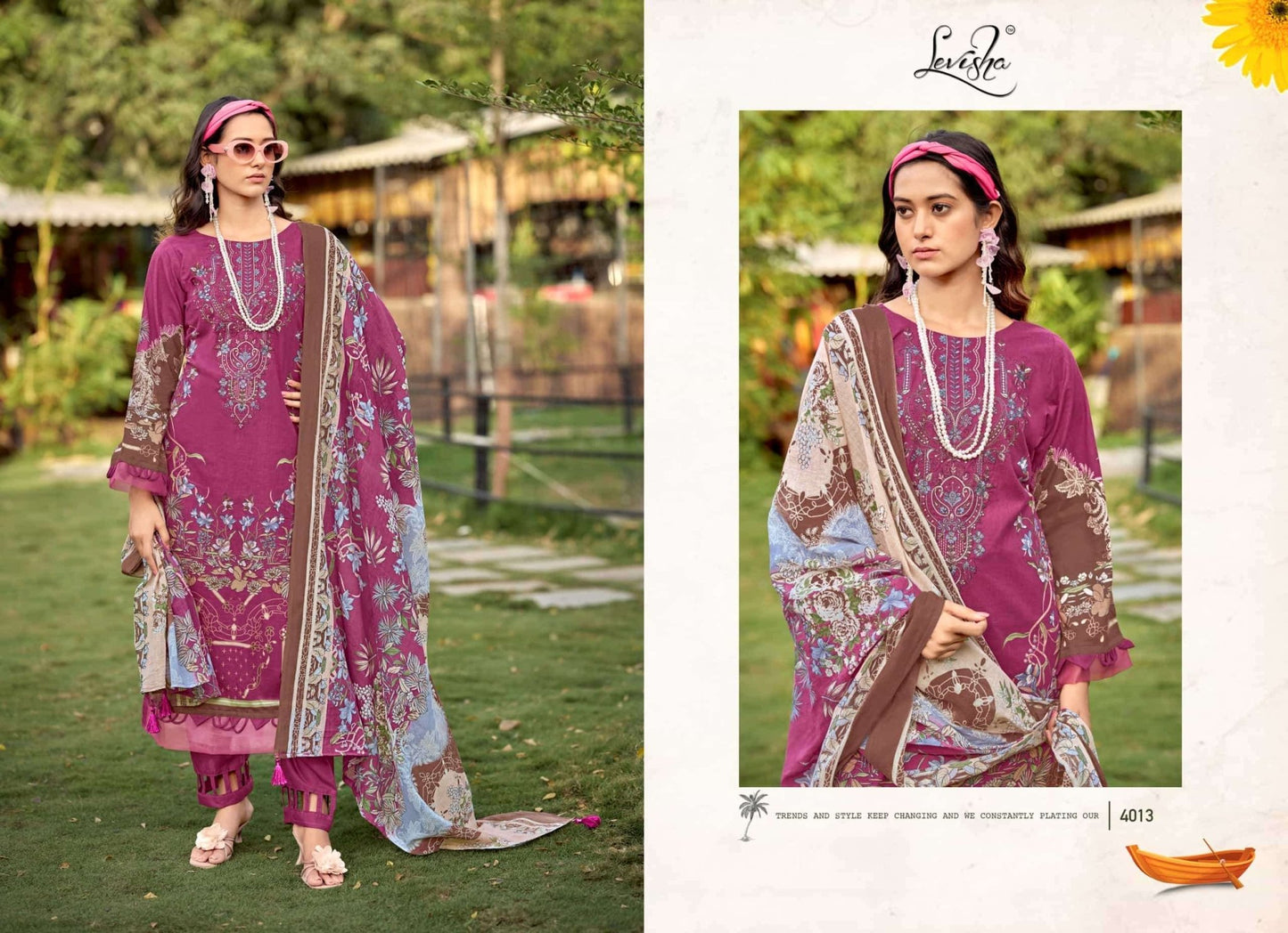 Levisha Muskan Vol 4 Cambric Cotton Embroidered Pakistani Suit - Amrah Wholesale