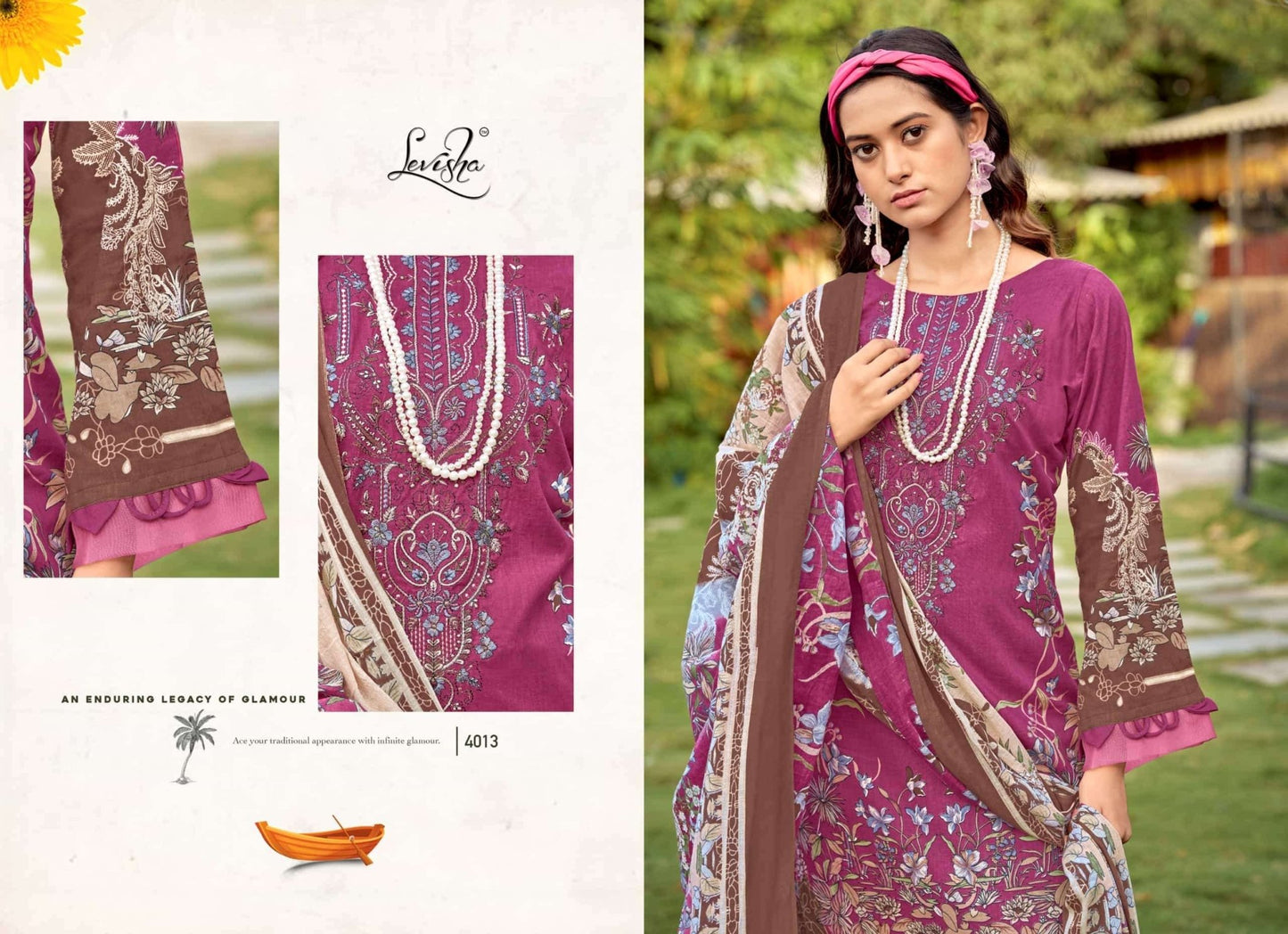 Levisha Muskan Vol 4 Cambric Cotton Embroidered Pakistani Suit - Amrah Wholesale