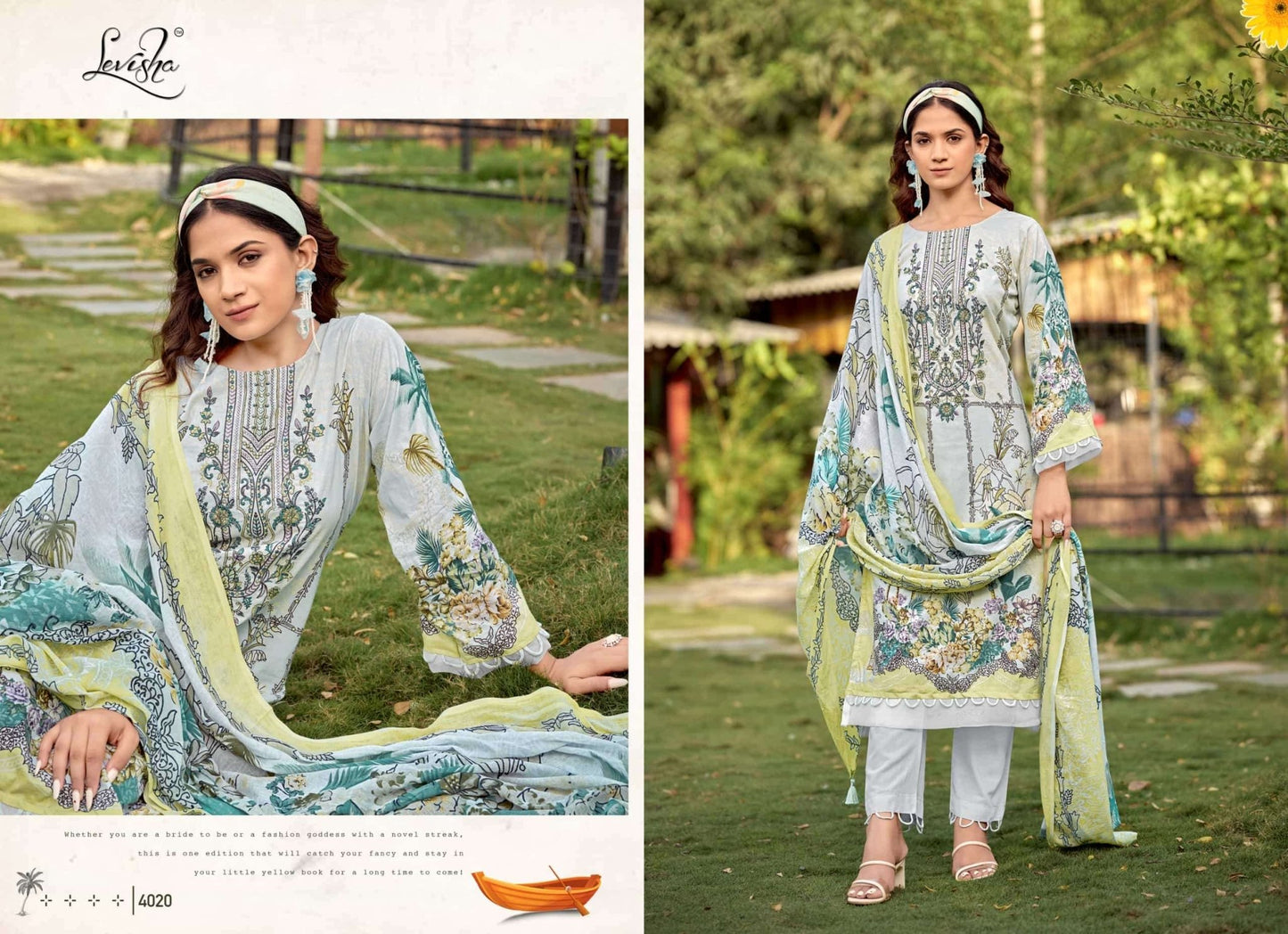 Levisha Muskan Vol 4 Cambric Cotton Embroidered Pakistani Suit - Amrah Wholesale