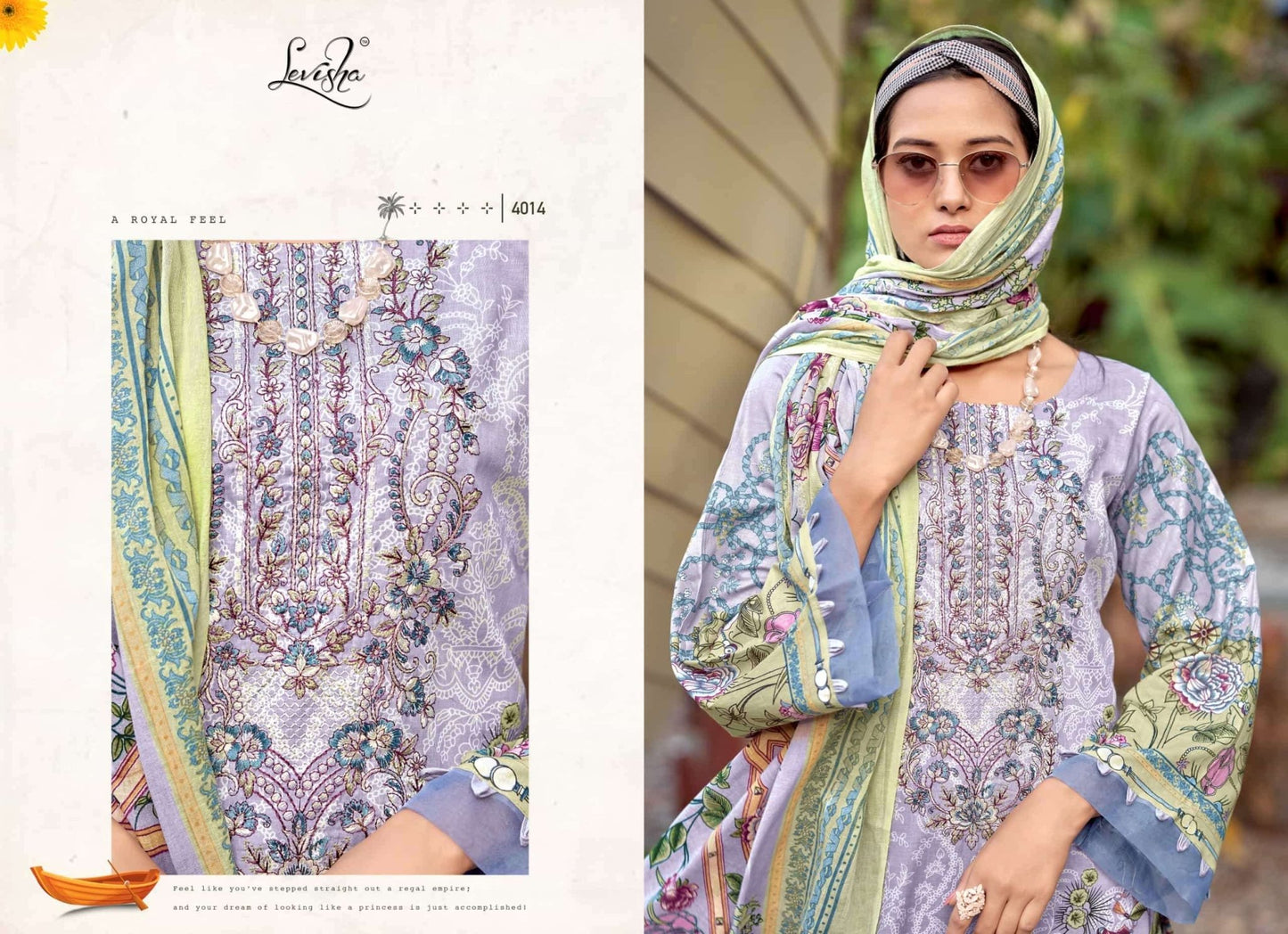 Levisha Muskan Vol 4 Cambric Cotton Embroidered Pakistani Suit - Amrah Wholesale