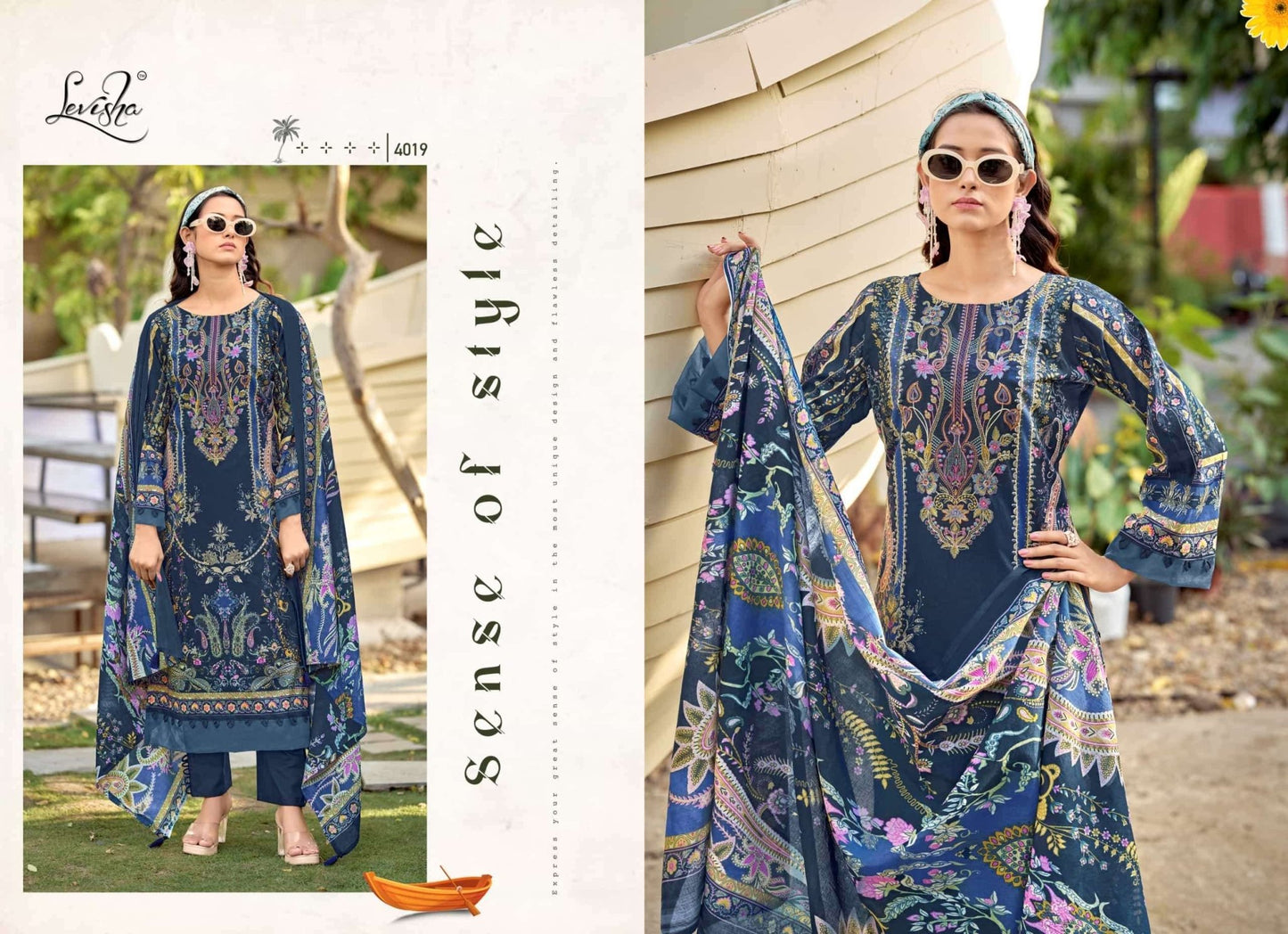 Levisha Muskan Vol 4 Cambric Cotton Embroidered Pakistani Suit - Amrah Wholesale
