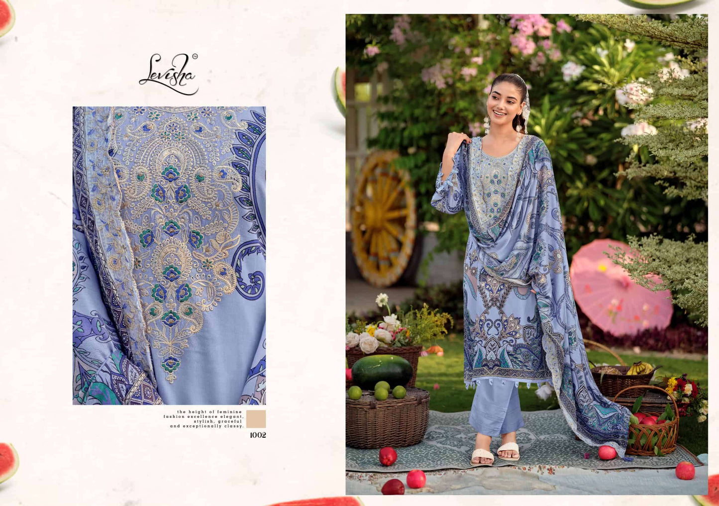 Levisha Needal Wonder Nx Vol 3 Rayon Viscose Pakistani Style Embroidered Salwar Suit Set