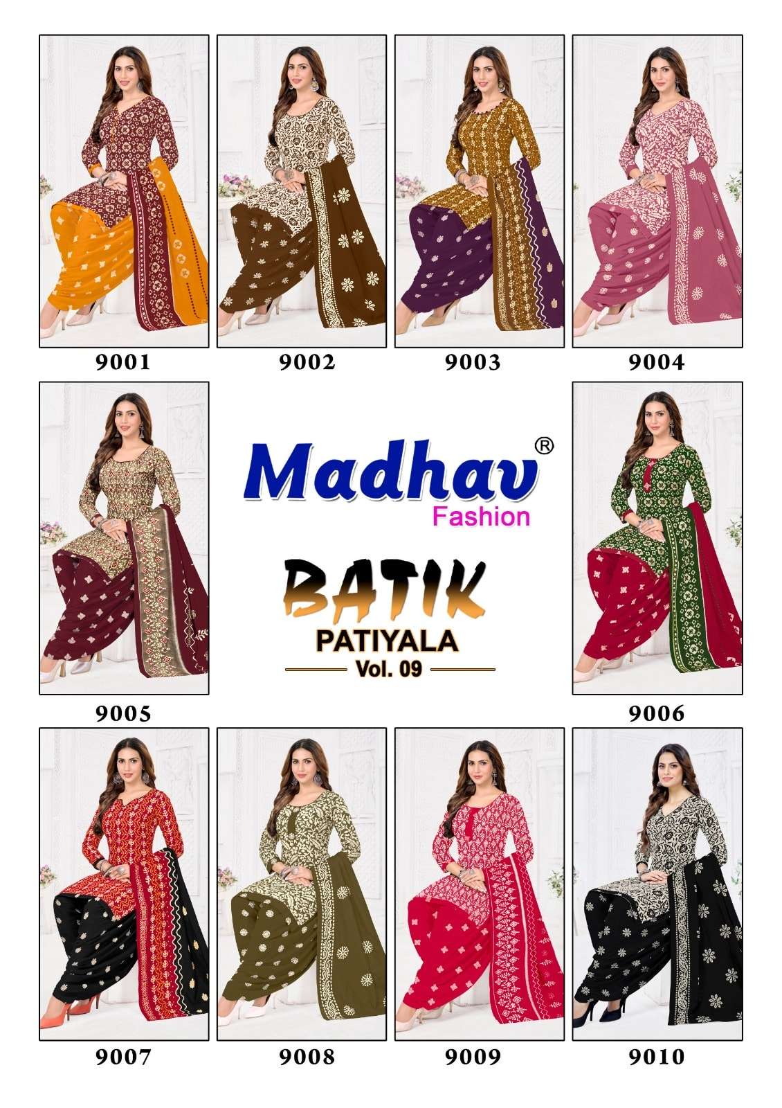 MADHAV BATIK PATIYALA VOL - 9 Dress Material Wholesale Catalogue - Amrah Wholesale