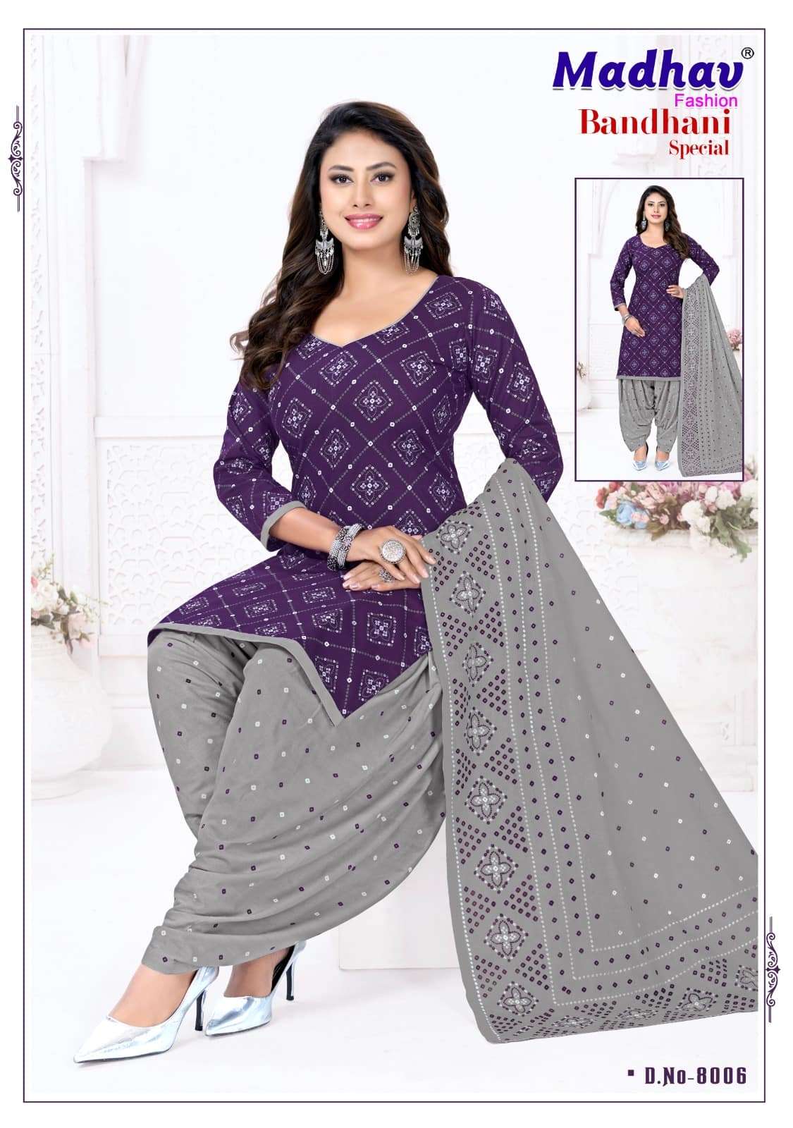 Madhav Fashion Bandhani Special Vol 8 Pure Cotton Bandhani Dress Material