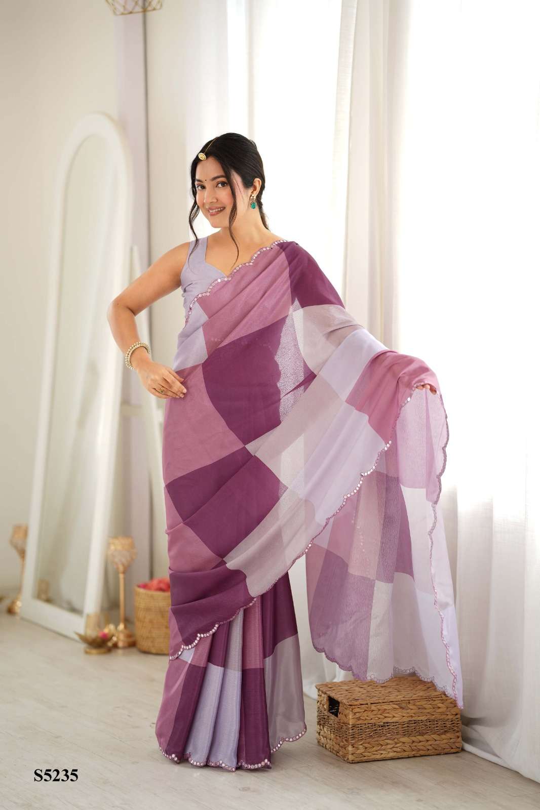 MAHOTSAV Charita S-5228 to S-5240 Chinon Printed Embroidery Saree