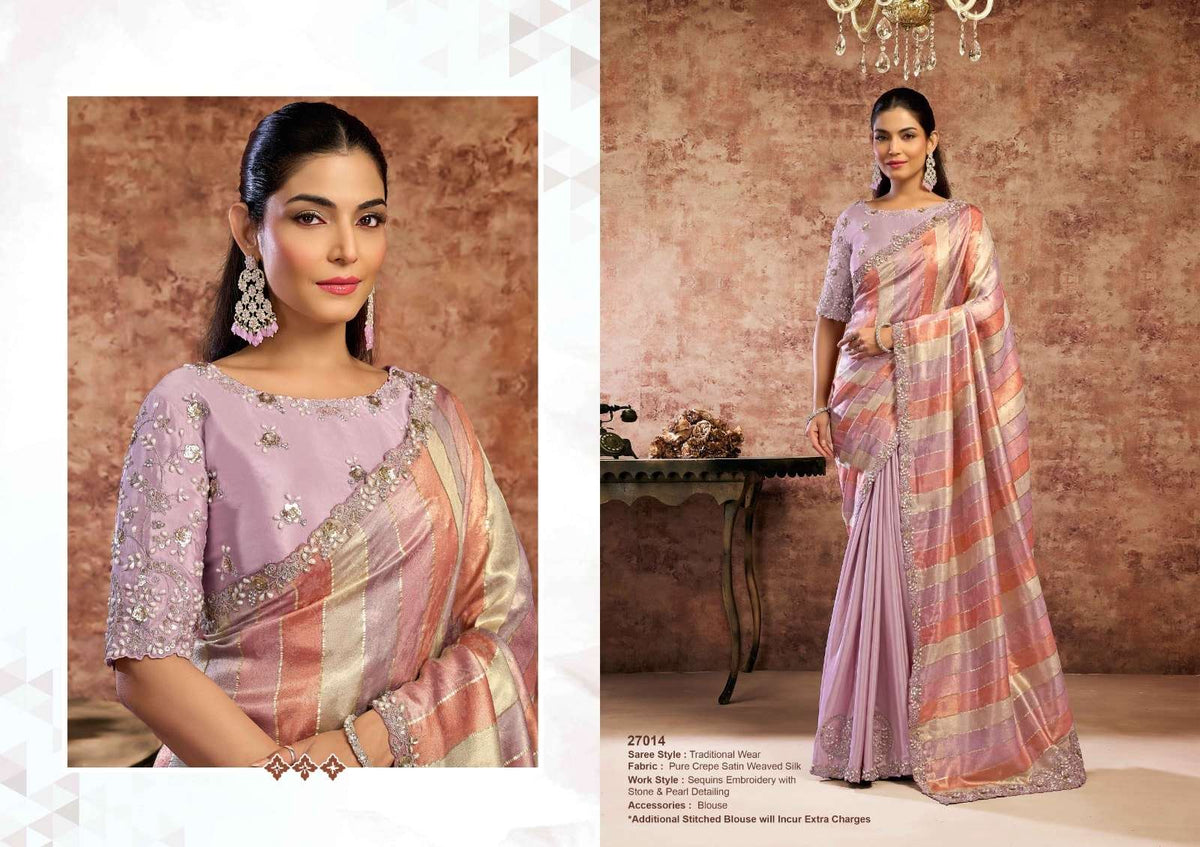 Mahotsav Nayab Organza Satin Embroidery Saree