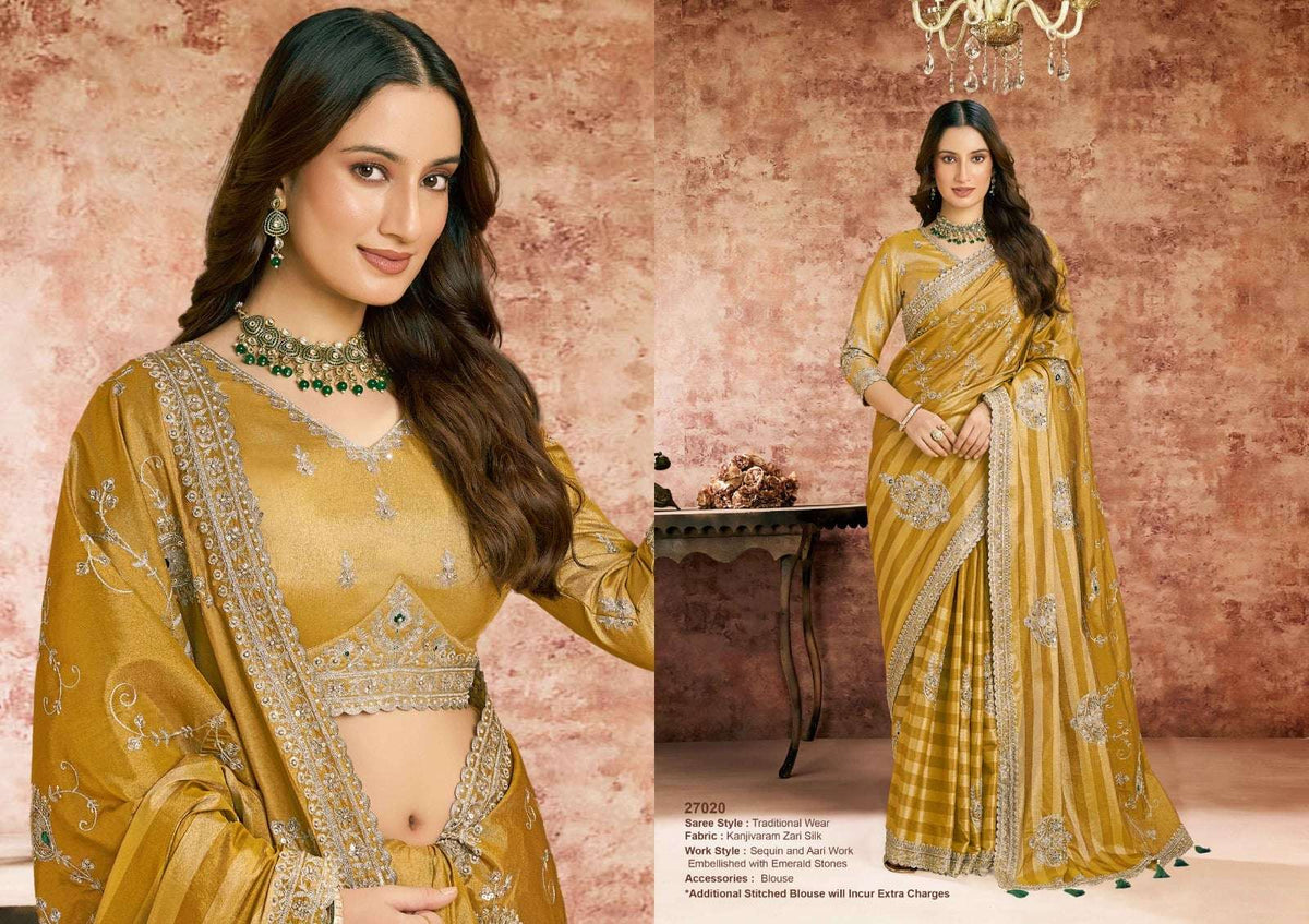 Mahotsav Nayab Organza Satin Embroidery Saree