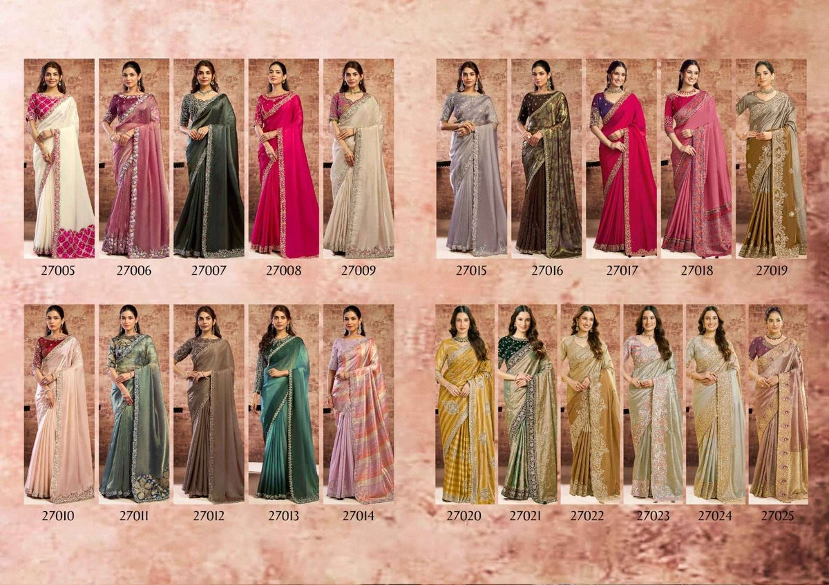 Mahotsav Nayab Organza Satin Embroidery Saree