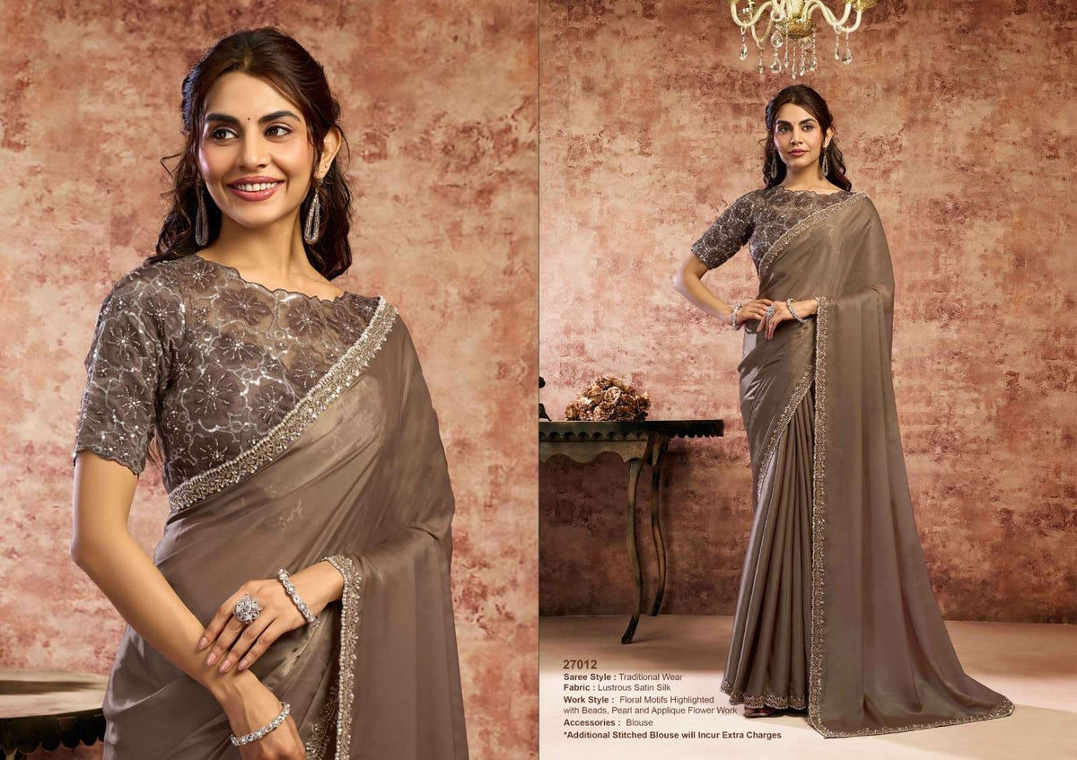 Mahotsav Nayab Organza Satin Embroidery Saree