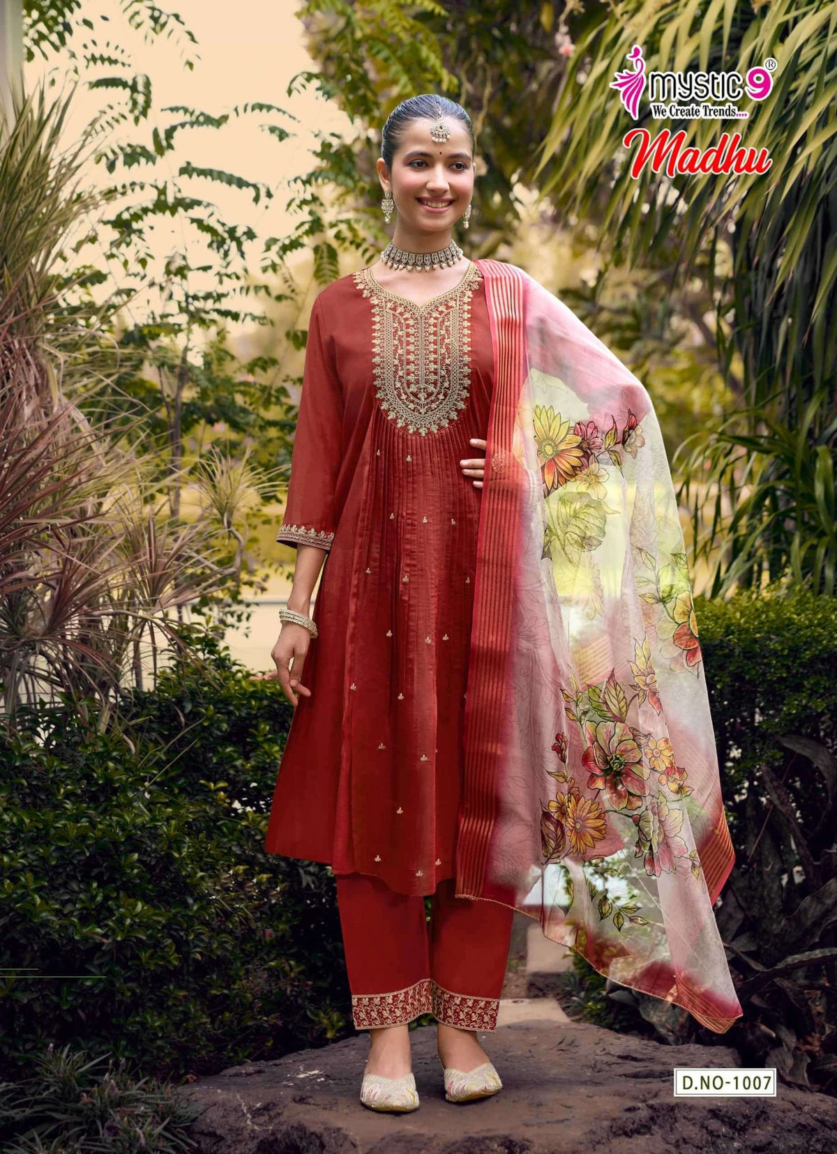 Mystic 9 Madhu Vol 1 Mul Chanderi Salwar Suit Set - Amrah Wholesale