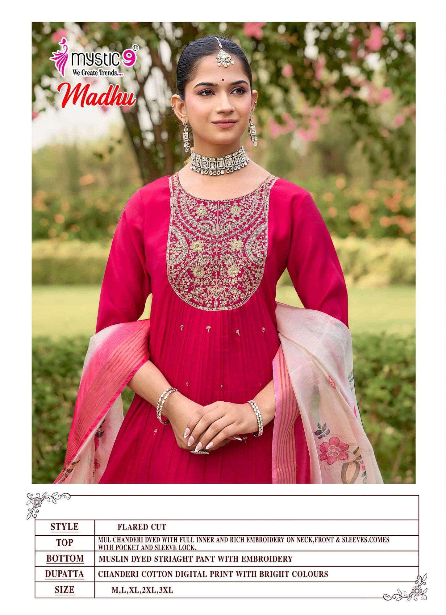 Mystic 9 Madhu Vol 1 Mul Chanderi Salwar Suit Set