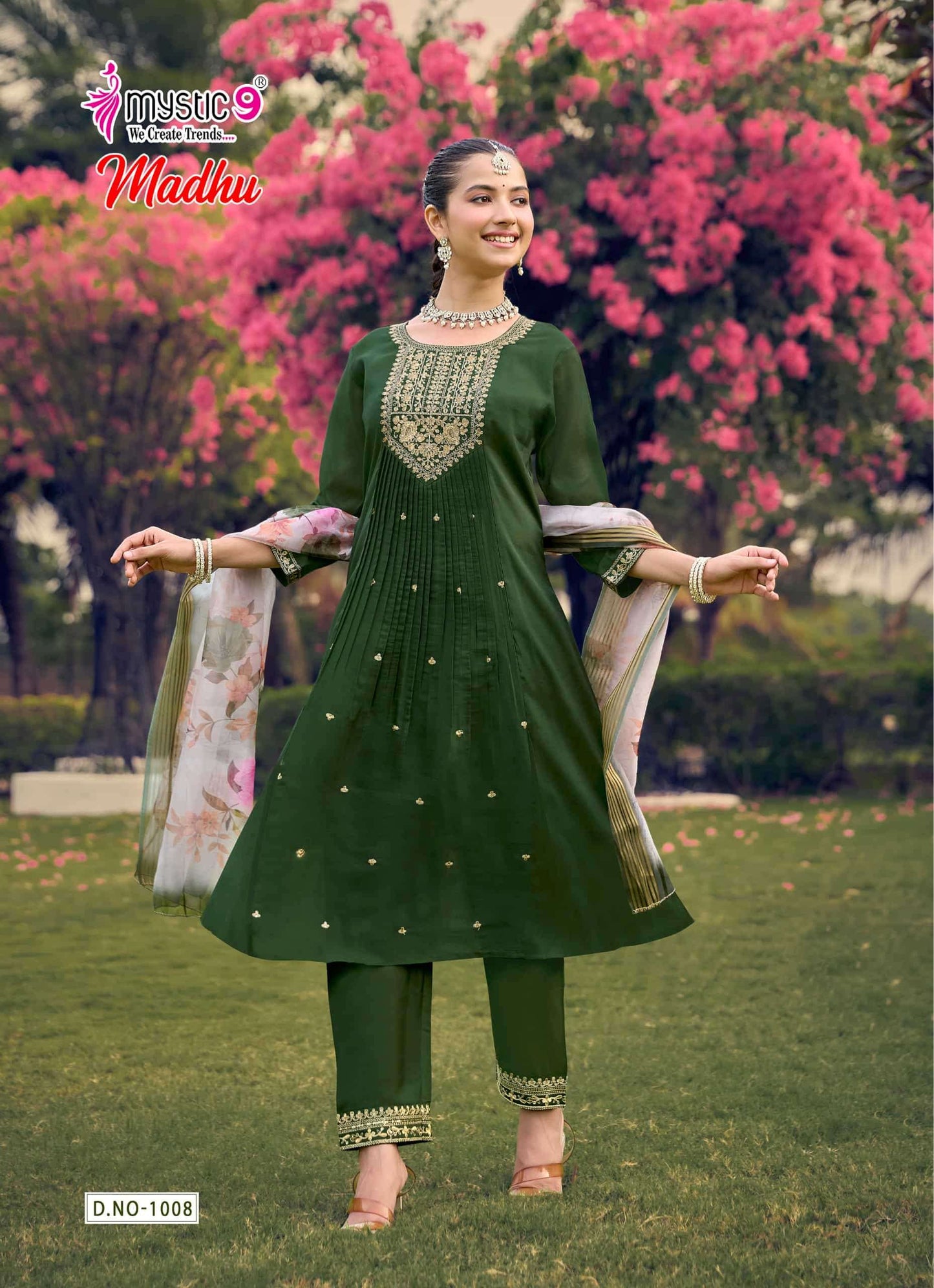 Mystic 9 Madhu Vol 1 Mul Chanderi Salwar Suit Set