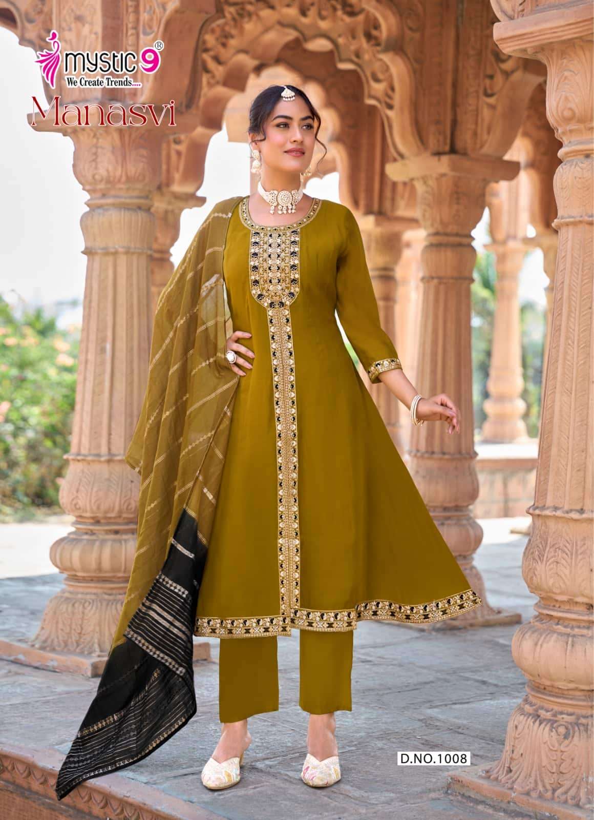 Mystic 9 Manasvi Vol 1 Kurti Set Wholesale Catalogue - Amrah Wholesale