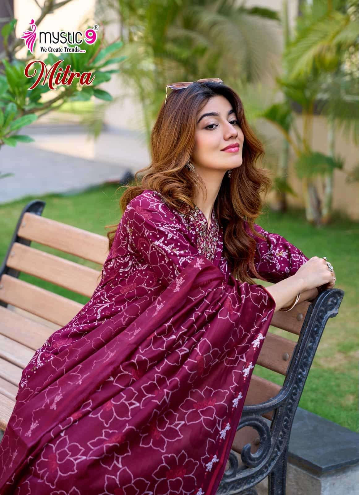 Mystic 9 Mitra Vol 1 Kurti Pant Dupatta Set Wholesale Surat India