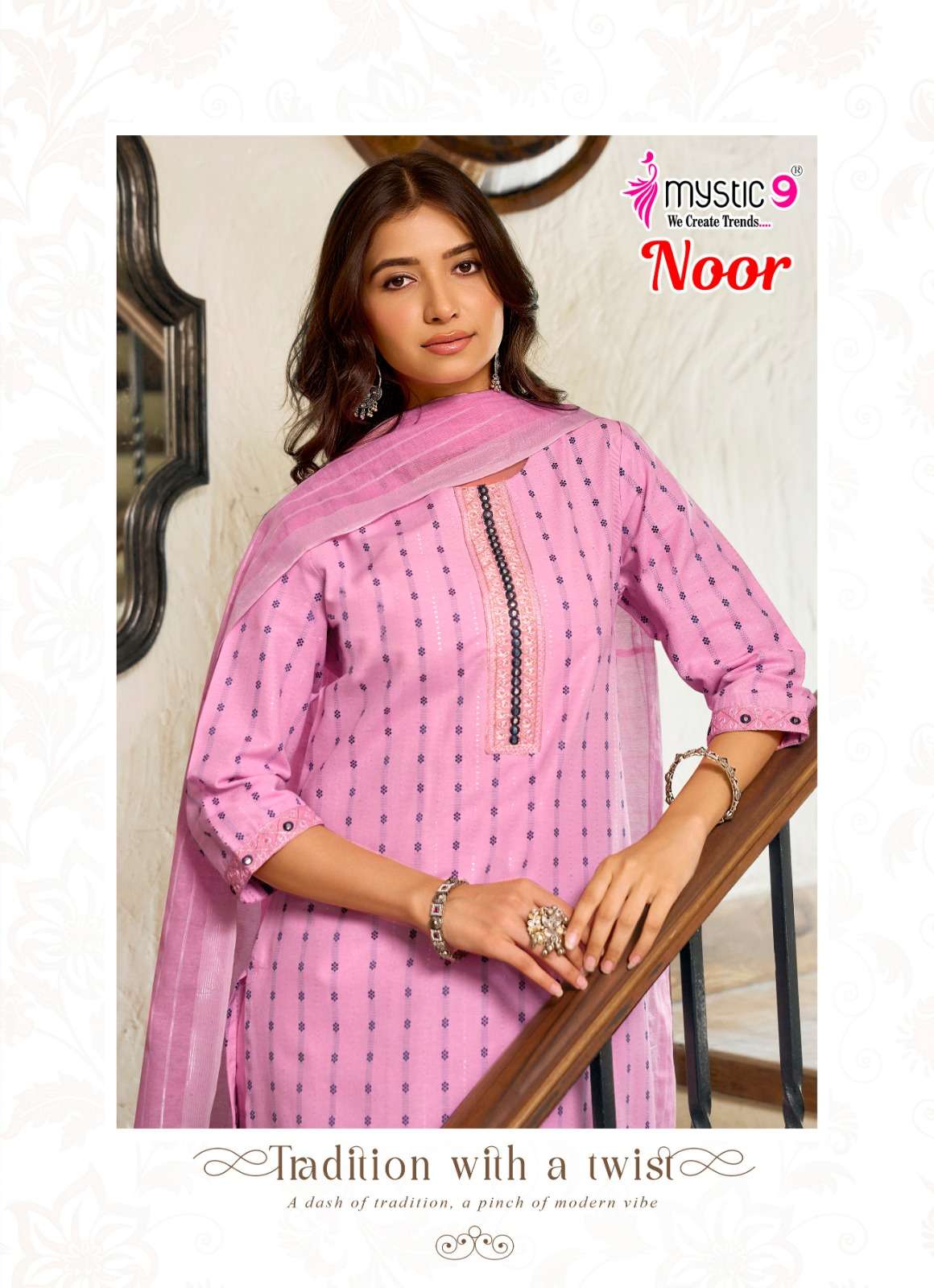 Mystic 9 Noor Vol 1 Handloom Cotton Salwar Suit Set - Amrah Wholesale