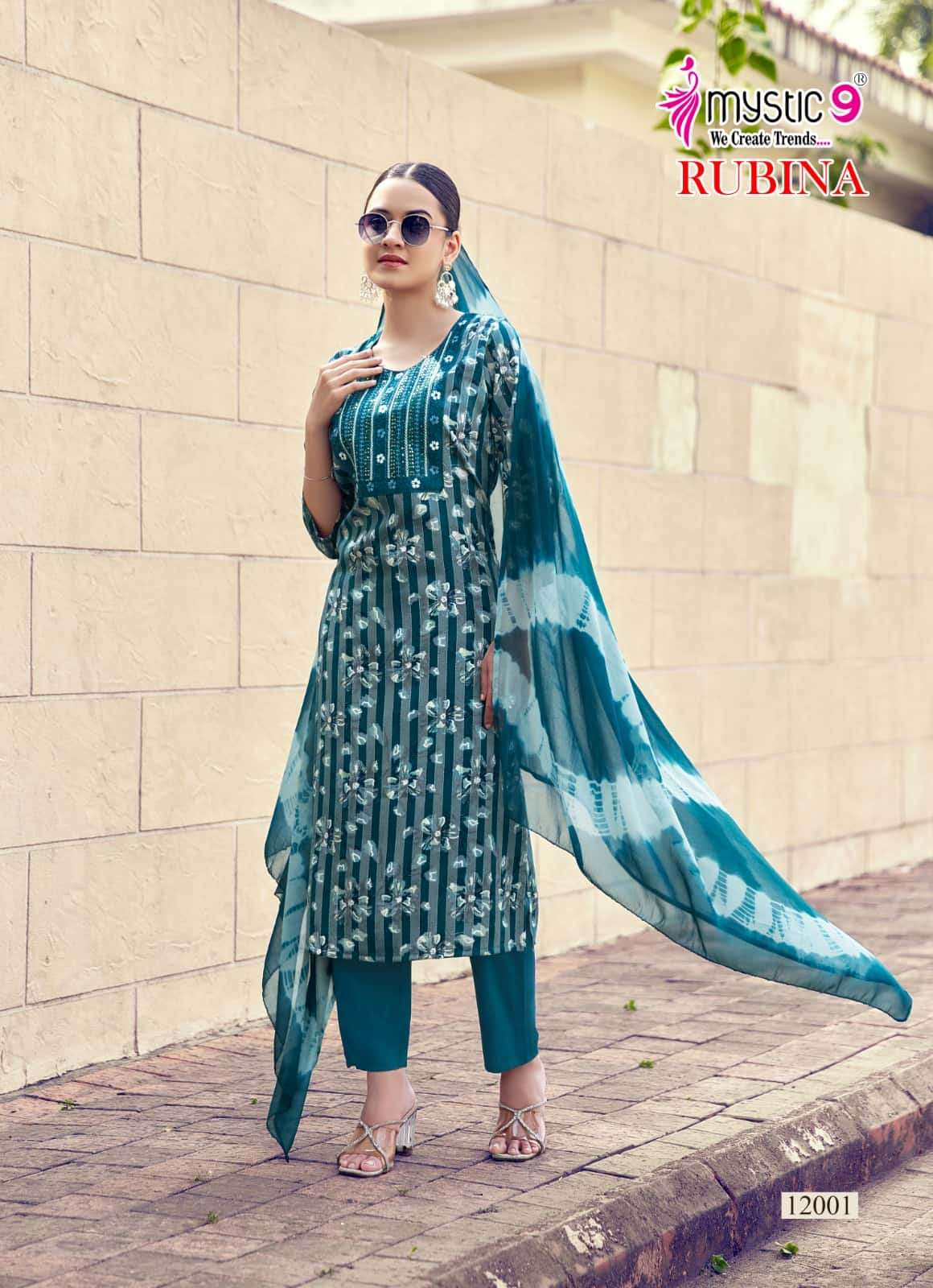 Mystic 9 Rubina Vol 12 Rayon Salwar Suit Set Wholesale