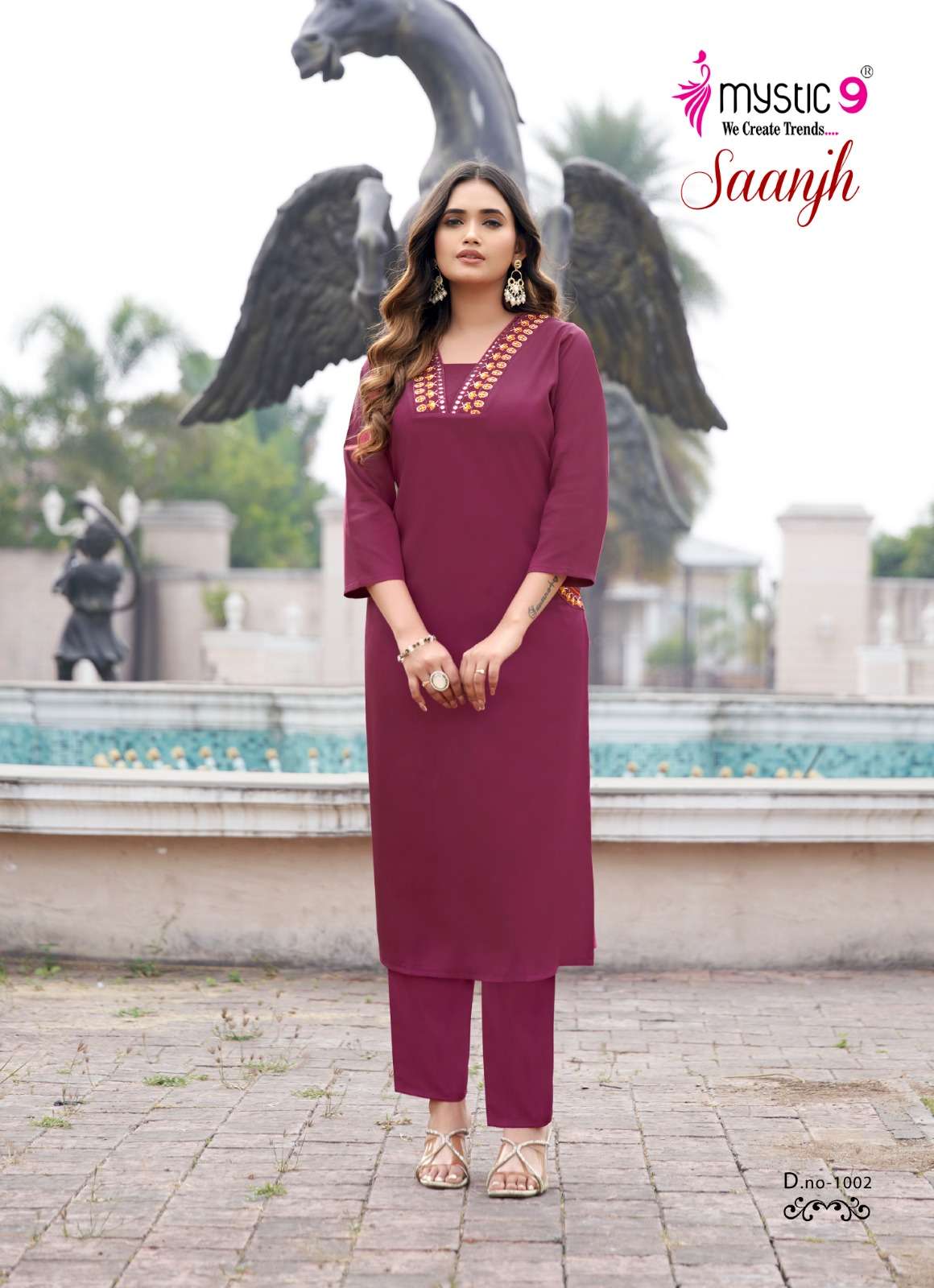 Mystic 9 Saanjh Vol 1 Gajji Silk Co Ord Set - Amrah Wholesale