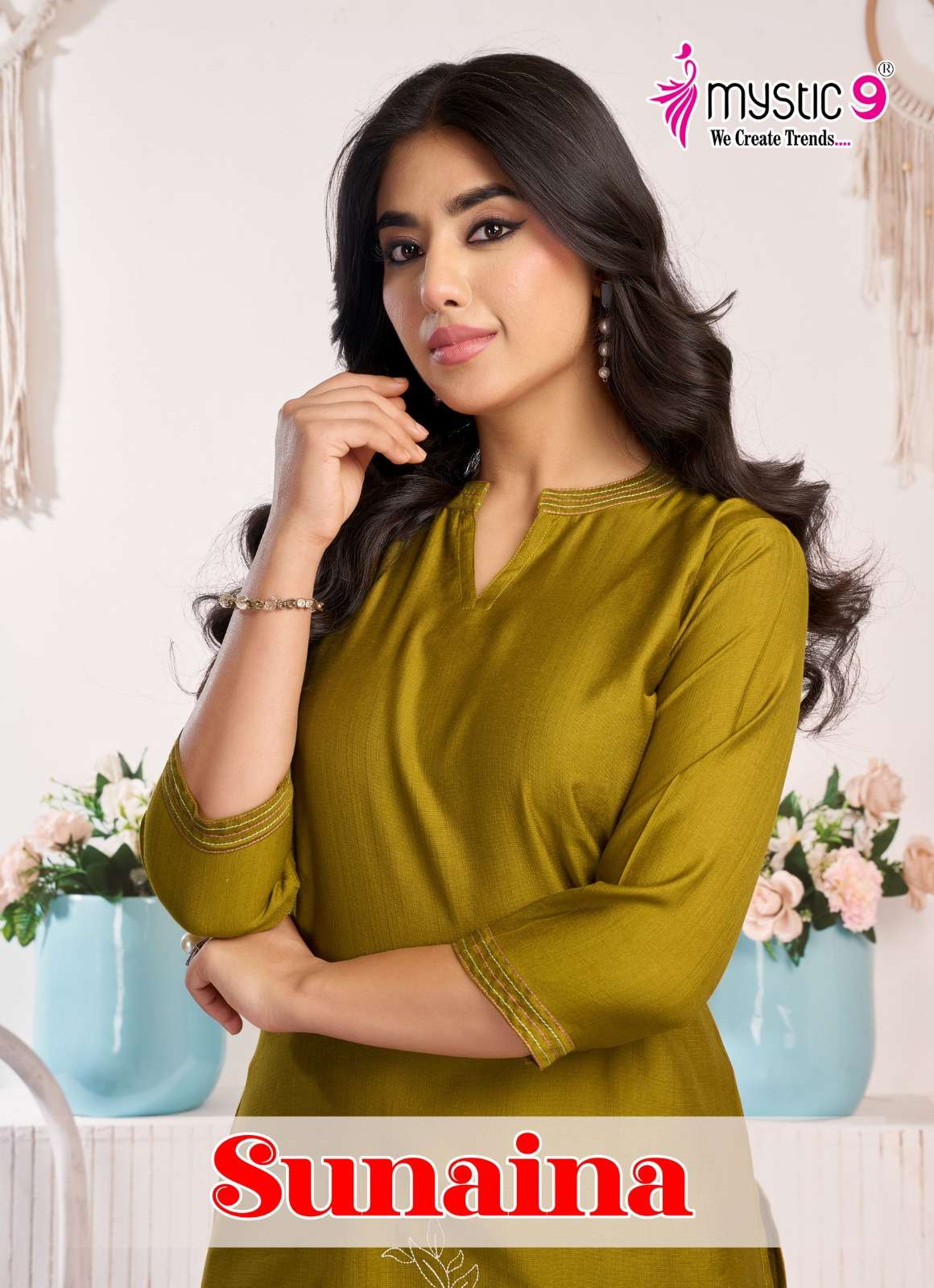 Mystic 9 Sunaina Vertican Embroidered Co Ord Set - Amrah Wholesale