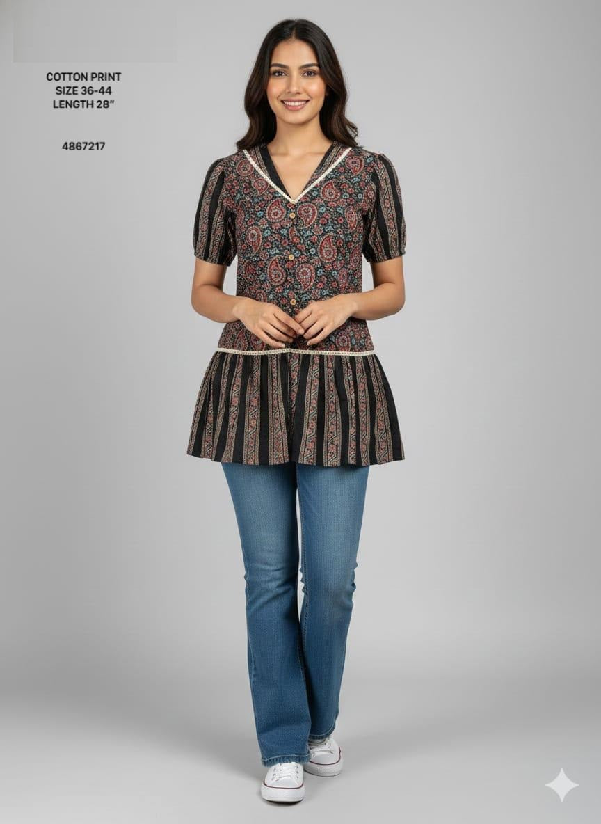Naisha K 804 Cotton Printed Tops