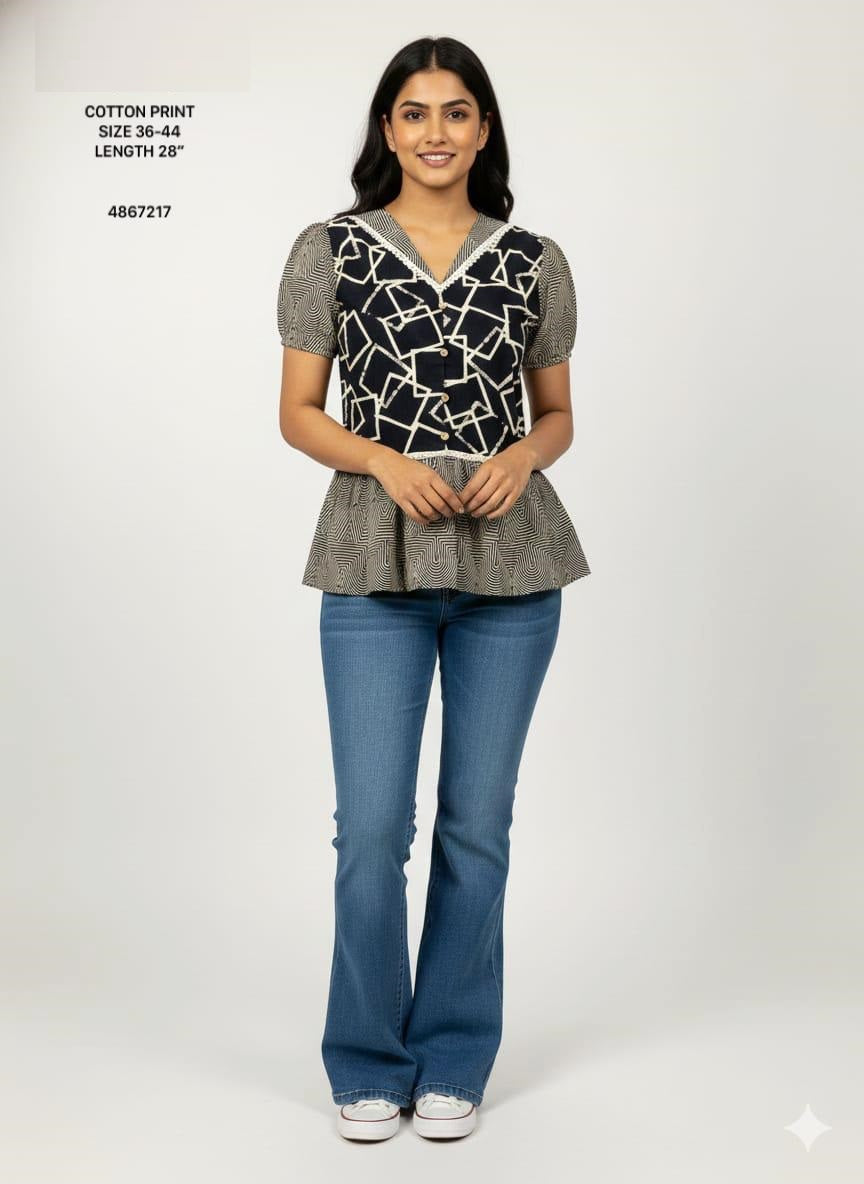Naisha K 804 Cotton Printed Tops