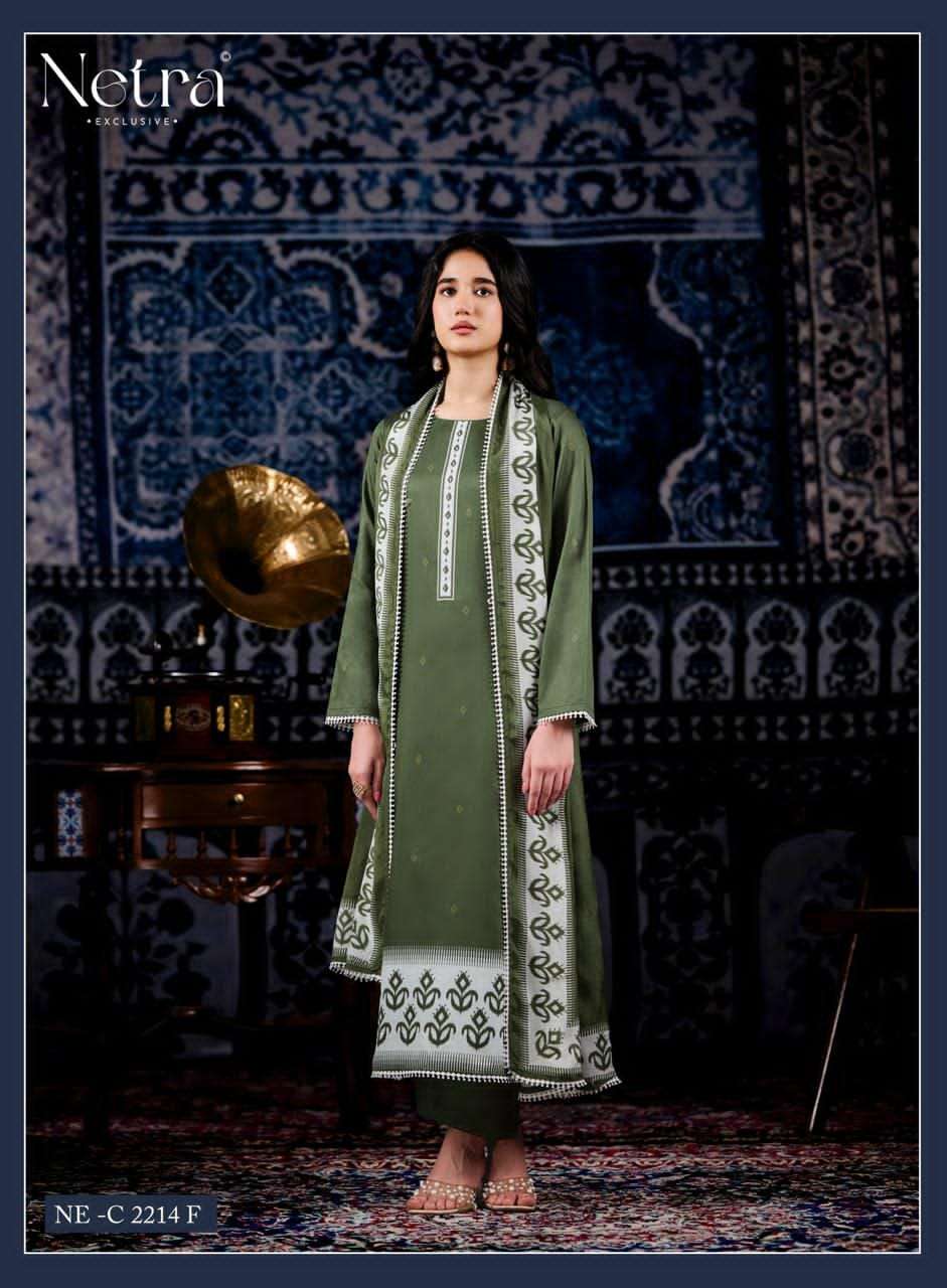 Netra Exclusive Avantika Premium Cotton Handwork Dress Material