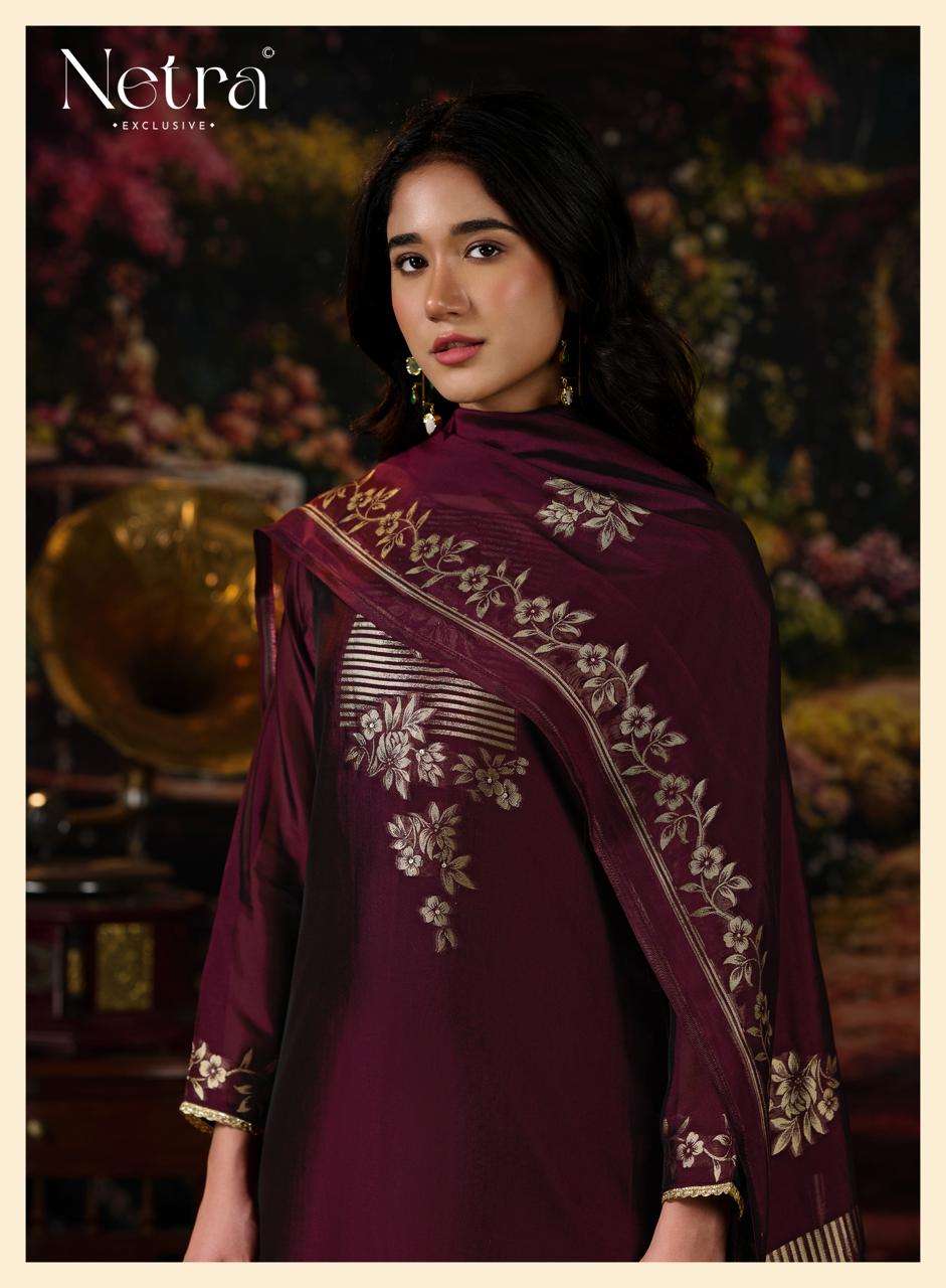 Netra Exclusive Dazy Pure Viscose Silk Jacquard Dress Material