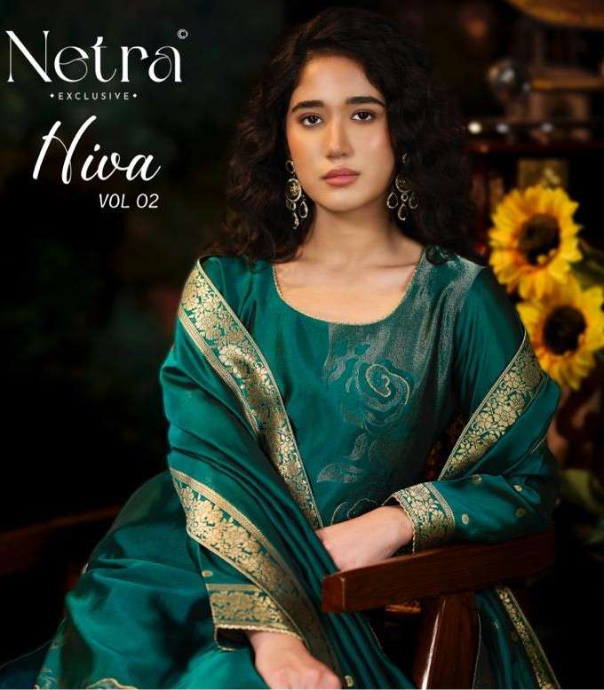 NETRA EXCLUSIVE HIVA VOL-2 Viscose Silk Jacquard Dress Material