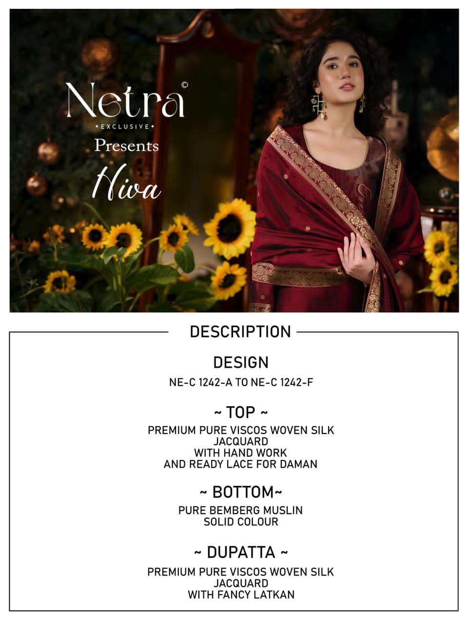 Netra Exclusive Hiva Woven Silk Jacquard Pakistani Suit